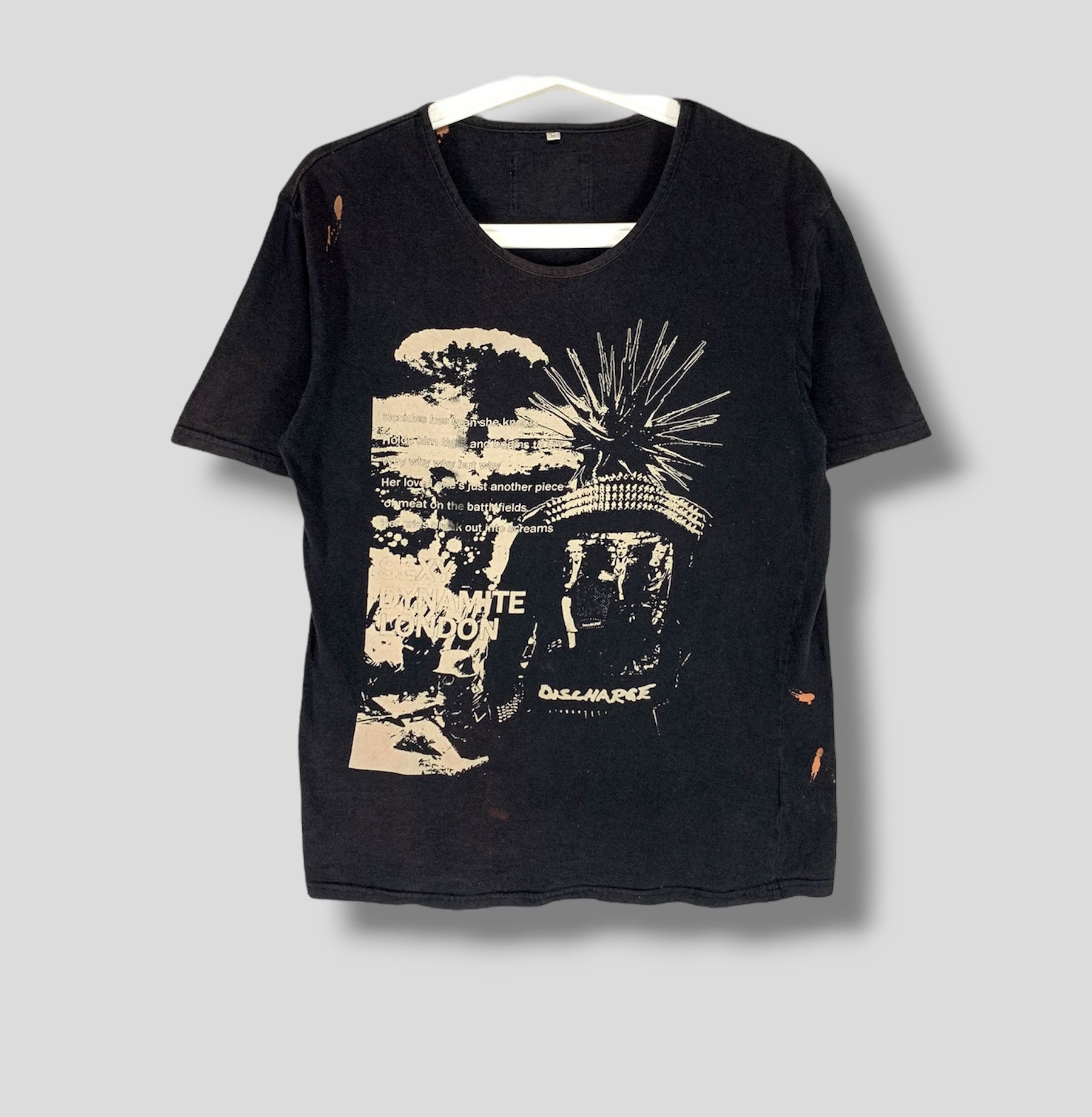 Sexy dynamite london discharge punk bleach tshirt