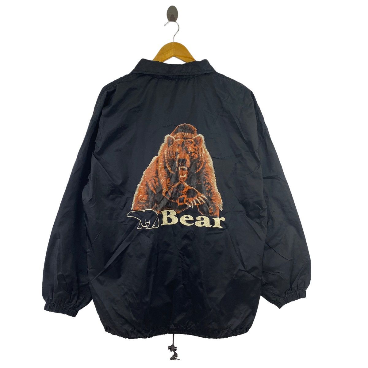 Vintage Vintage 90s BEAR USA Surf Big Print Black Oversize Size US L / EU 52-54 / 3 - 1 Thumbnail