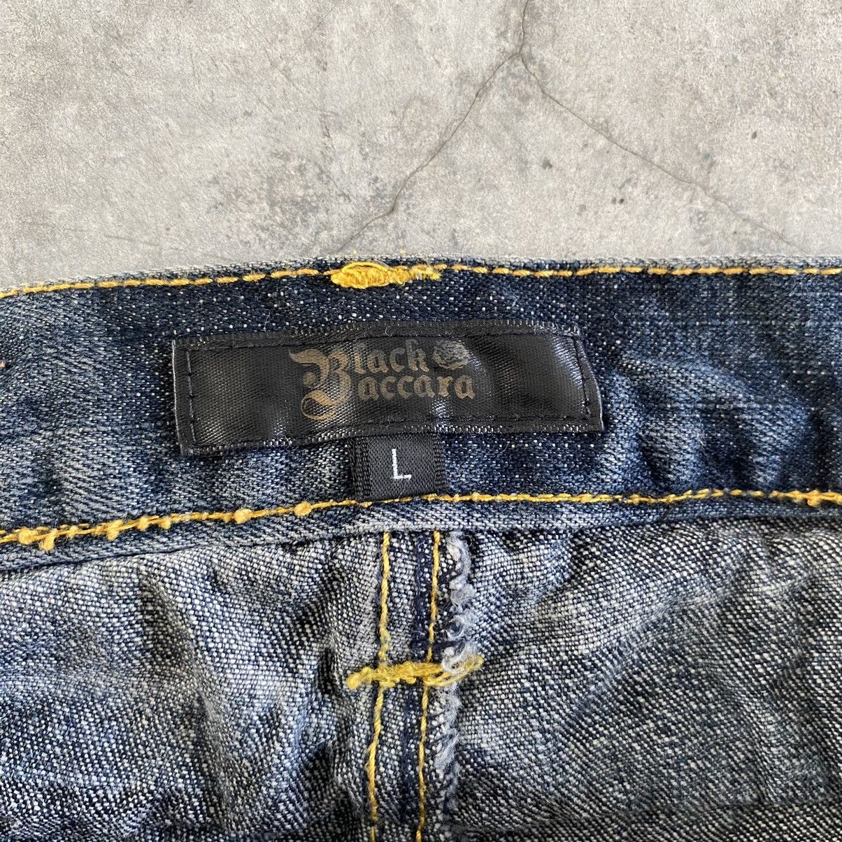 Japanese Brand Black Barbara Double Waist Lace up Distressed Flared Jeans Size US 32 / EU 48 - 13 Thumbnail