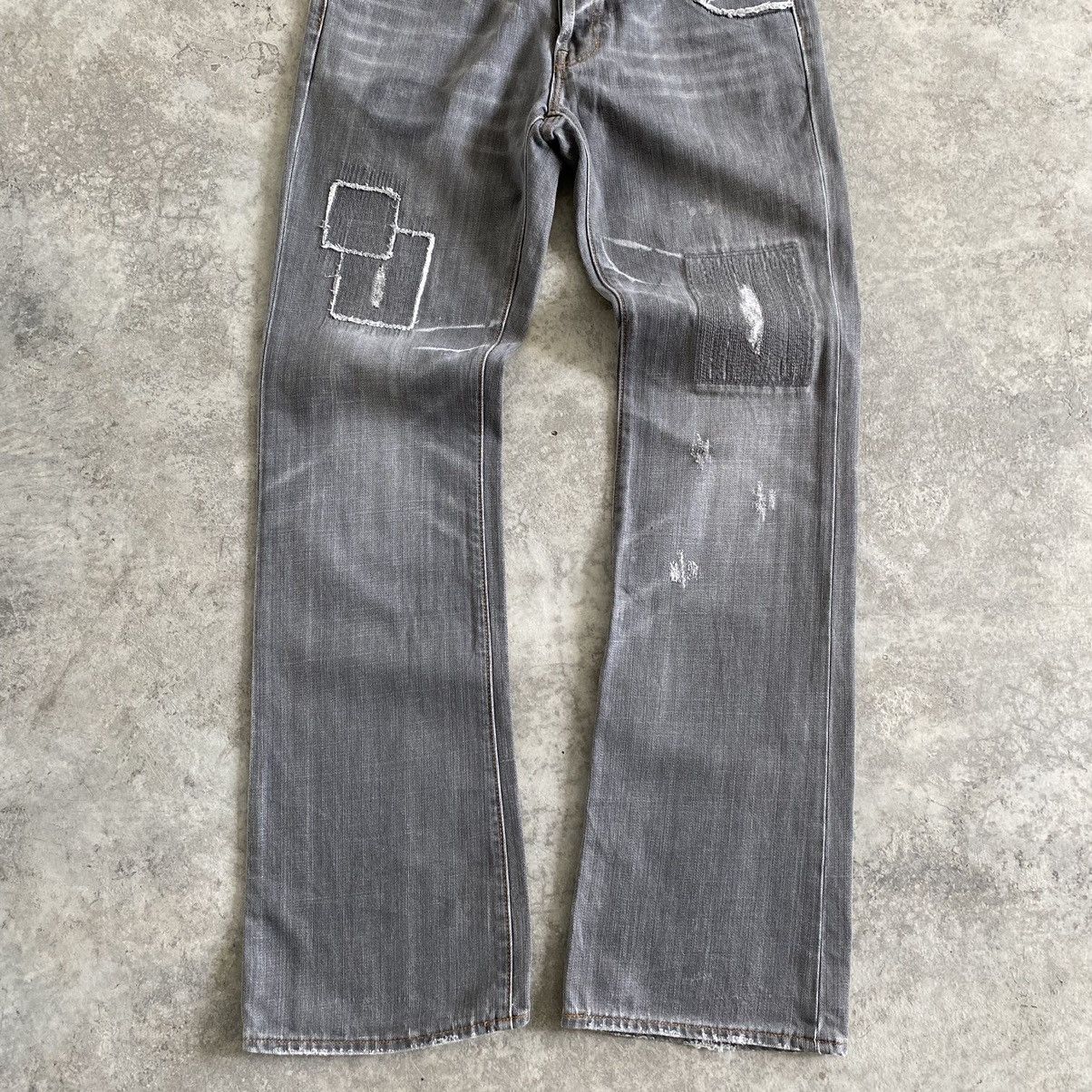 Gap × Vintage Vintage Gap Boot Fit Distressed Flared Denim Jeans Size US 30 / EU 46 - 3 Thumbnail