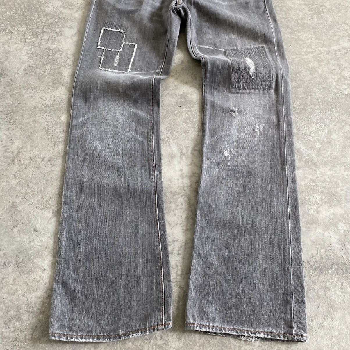 Gap × Vintage Vintage Gap Boot Fit Distressed Flared Denim Jeans Size US 30 / EU 46 - 8 Thumbnail
