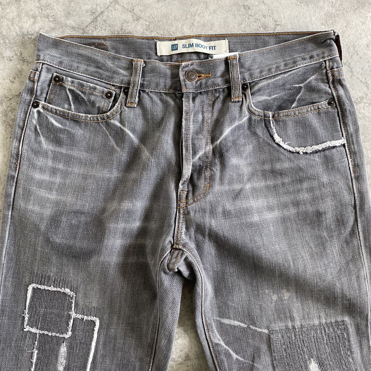 Gap × Vintage Vintage Gap Boot Fit Distressed Flared Denim Jeans Size US 30 / EU 46 - 7 Thumbnail