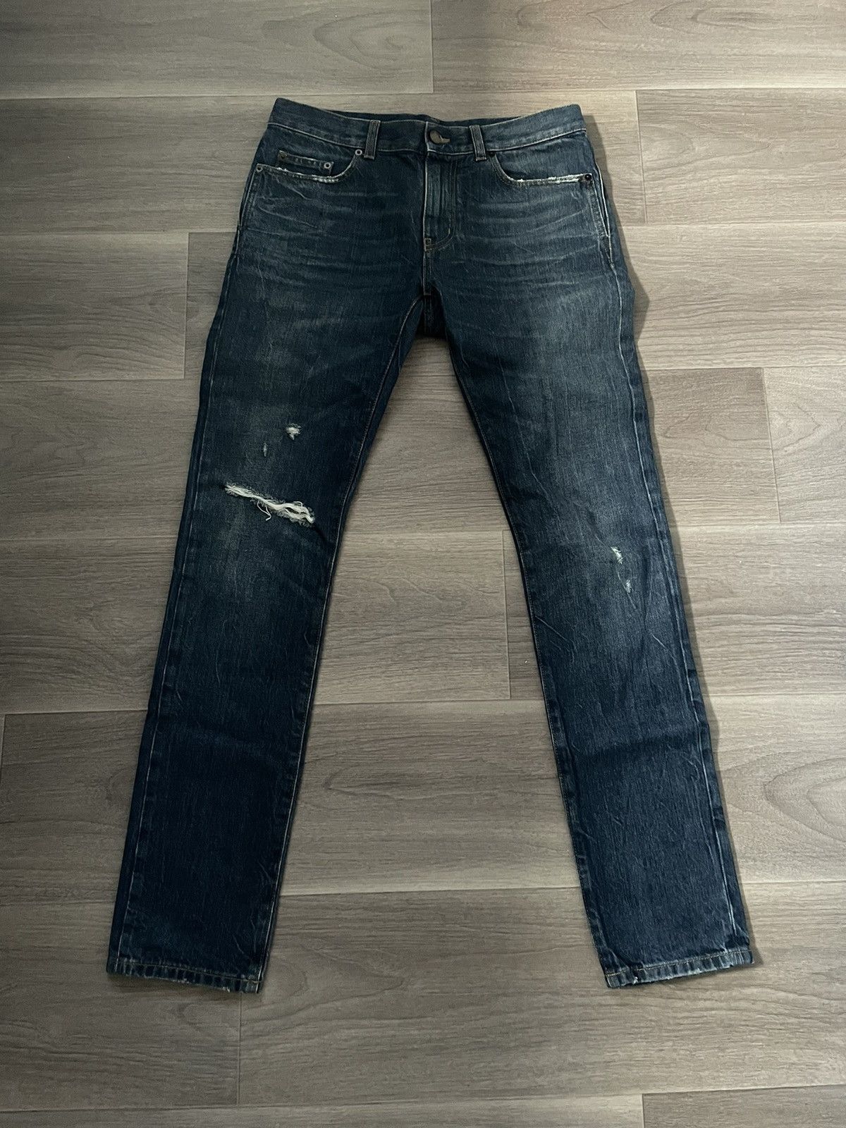 Saint Laurent Paris SLP 2018 D02 distressed denim Size US 30 / EU 46 - 1 Thumbnail