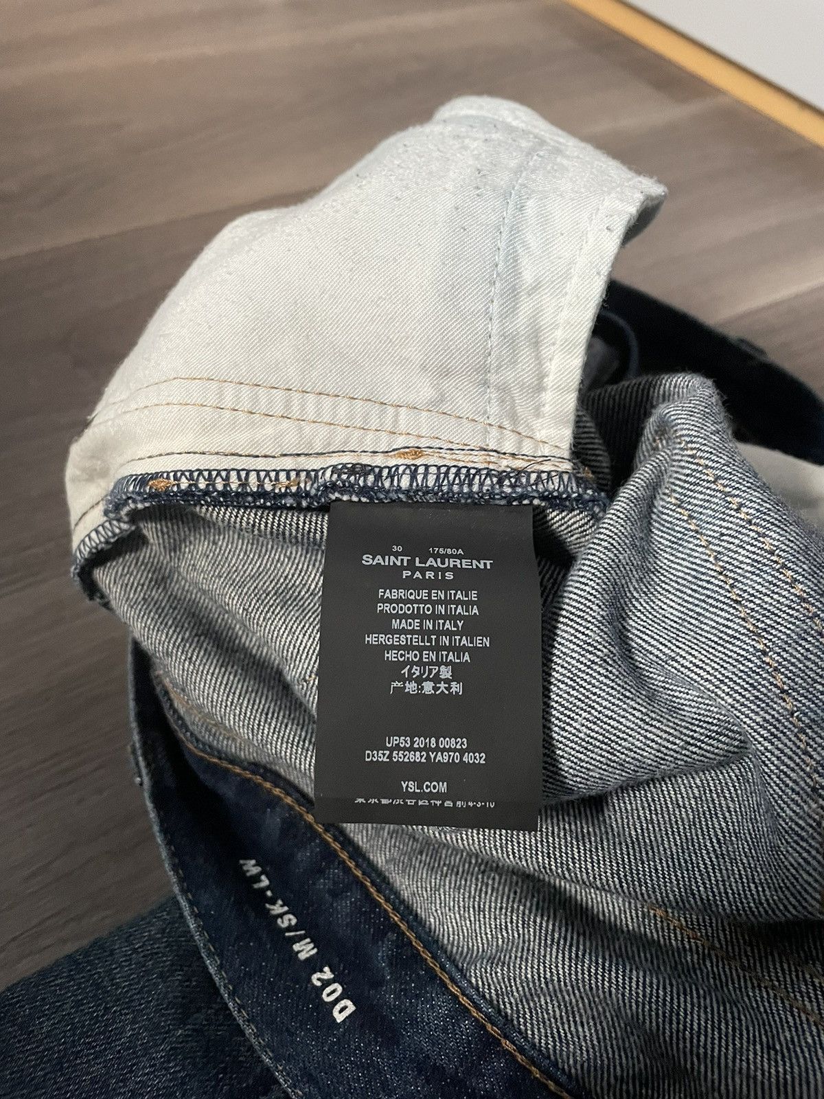 Saint Laurent Paris SLP 2018 D02 distressed denim Size US 30 / EU 46 - 4 Thumbnail