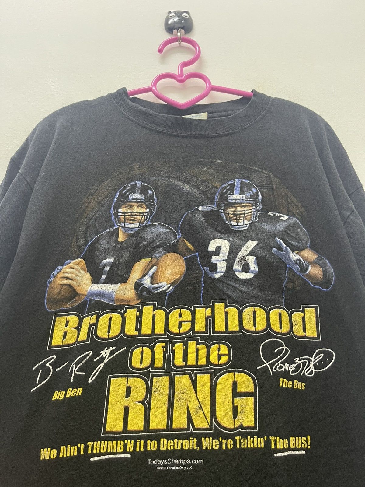 NFL Rare Vintage BIG BEN & THE BUS Brotherhood NFL Steelers 2006 Size US M / EU 48-50 / 2 - 2 Thumbnail