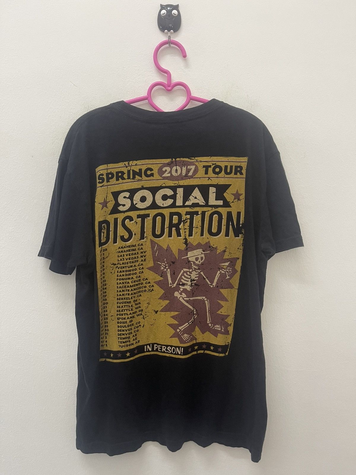 image of Band Tees x Rock T Shirt Social Distortion Spring 2017 Tour Tee in Black, Men's (Size Small)