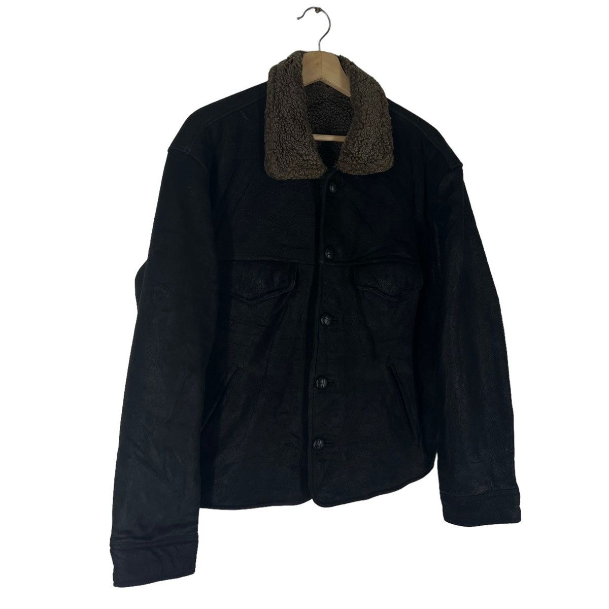 Genuine Leather VINTAGE CROPPED GOAT LEATHER GENUINE JACKET SETTE ABCOBALENO Size US M / EU 48-50 / 2 - 2 Thumbnail