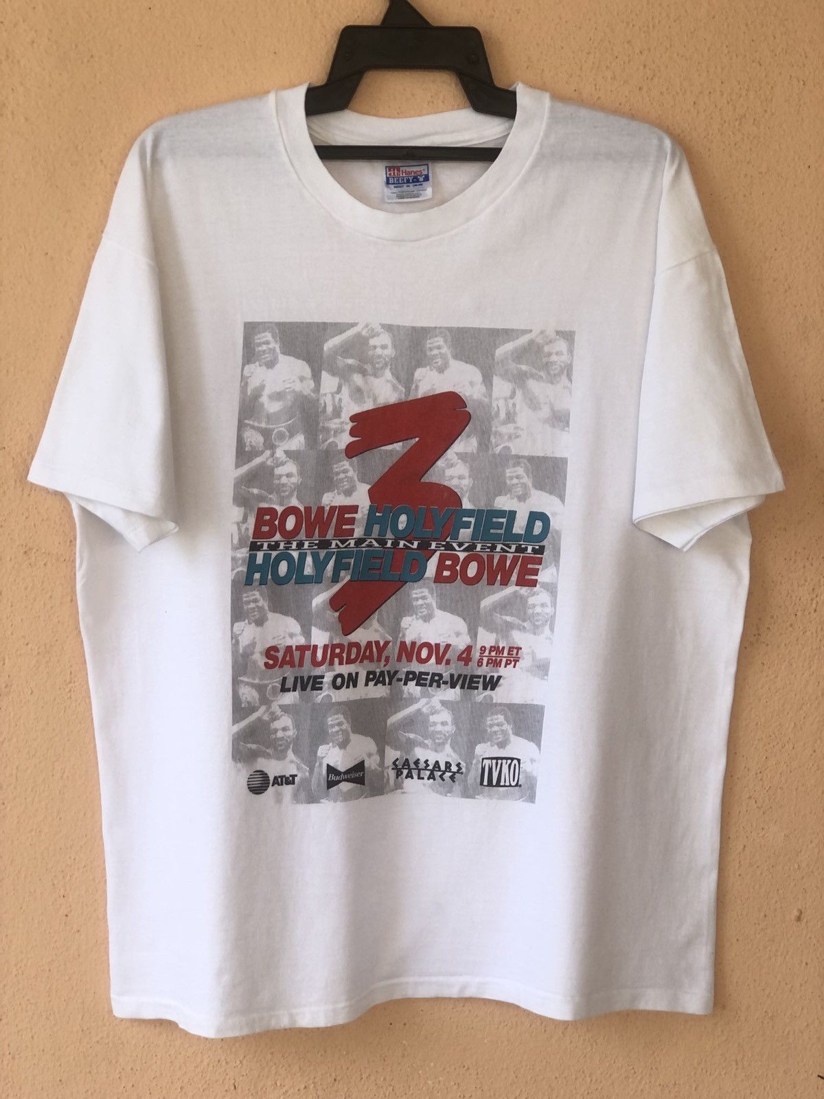 Vintage 90s BOWE Vs HOLYFIELD Boxing Tee