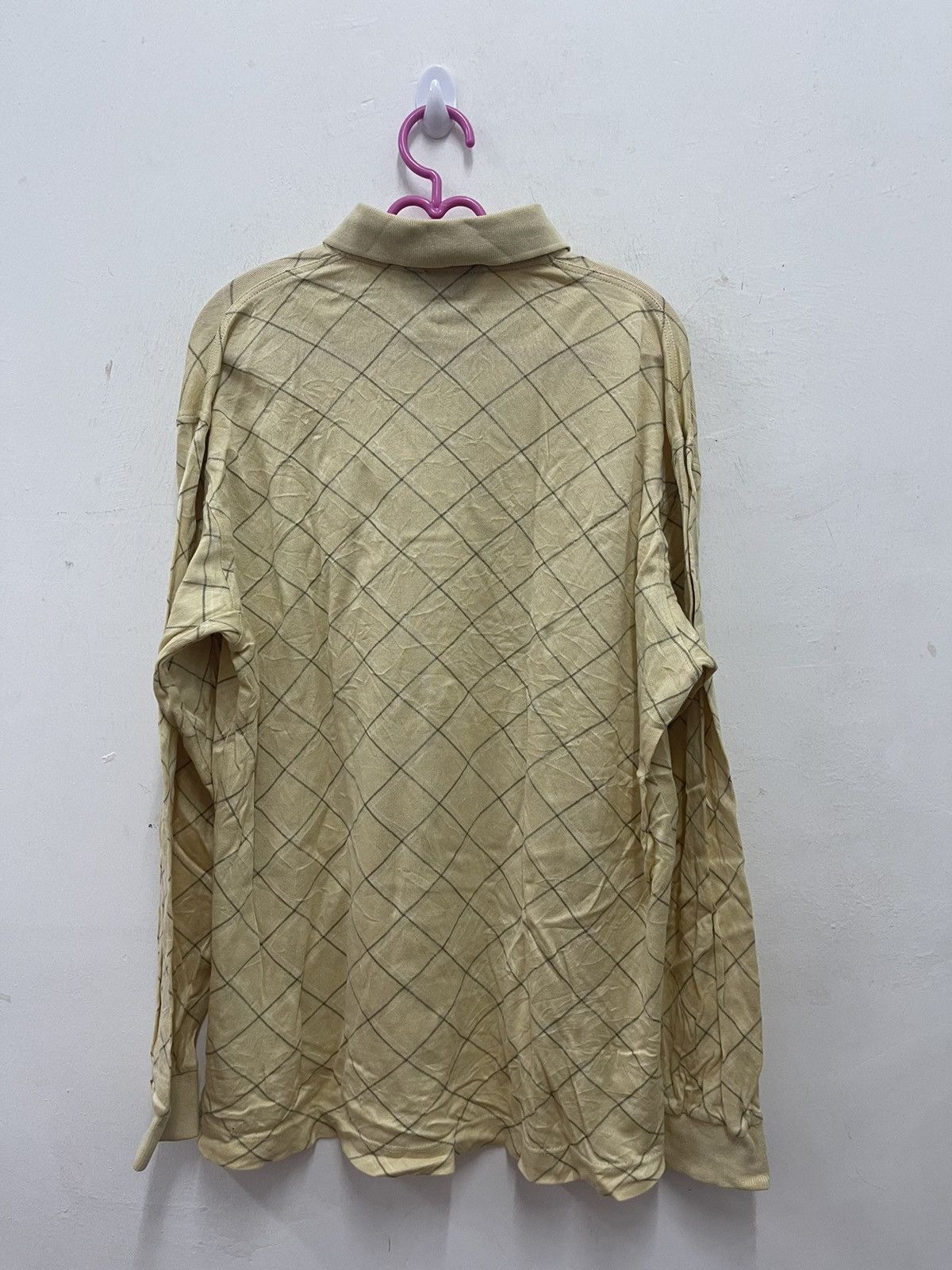 Burberry Rare Vintage BURBERRY Golf Checkered Long Sleeve Polo Size US M / EU 48-50 / 2 - 6 Thumbnail