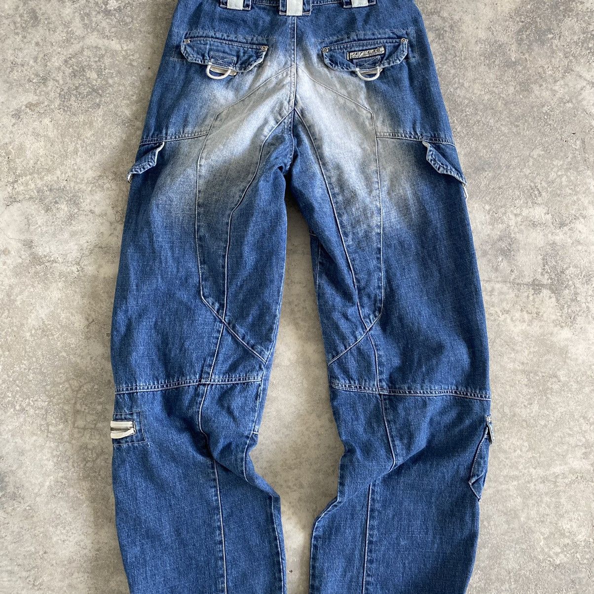 Jet Lag Vintage Jet Lag Washed Blue Baggy Cargo Jeans Size US 30 / EU 46 - 17 Thumbnail
