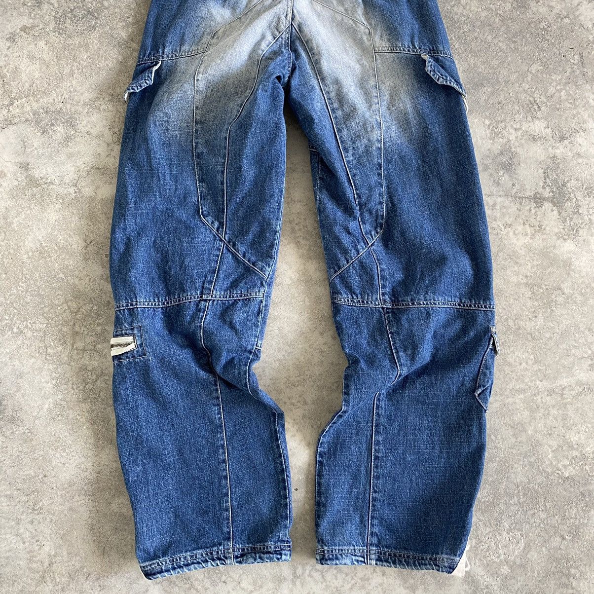 Jet Lag Vintage Jet Lag Washed Blue Baggy Cargo Jeans Size US 30 / EU 46 - 16 Thumbnail