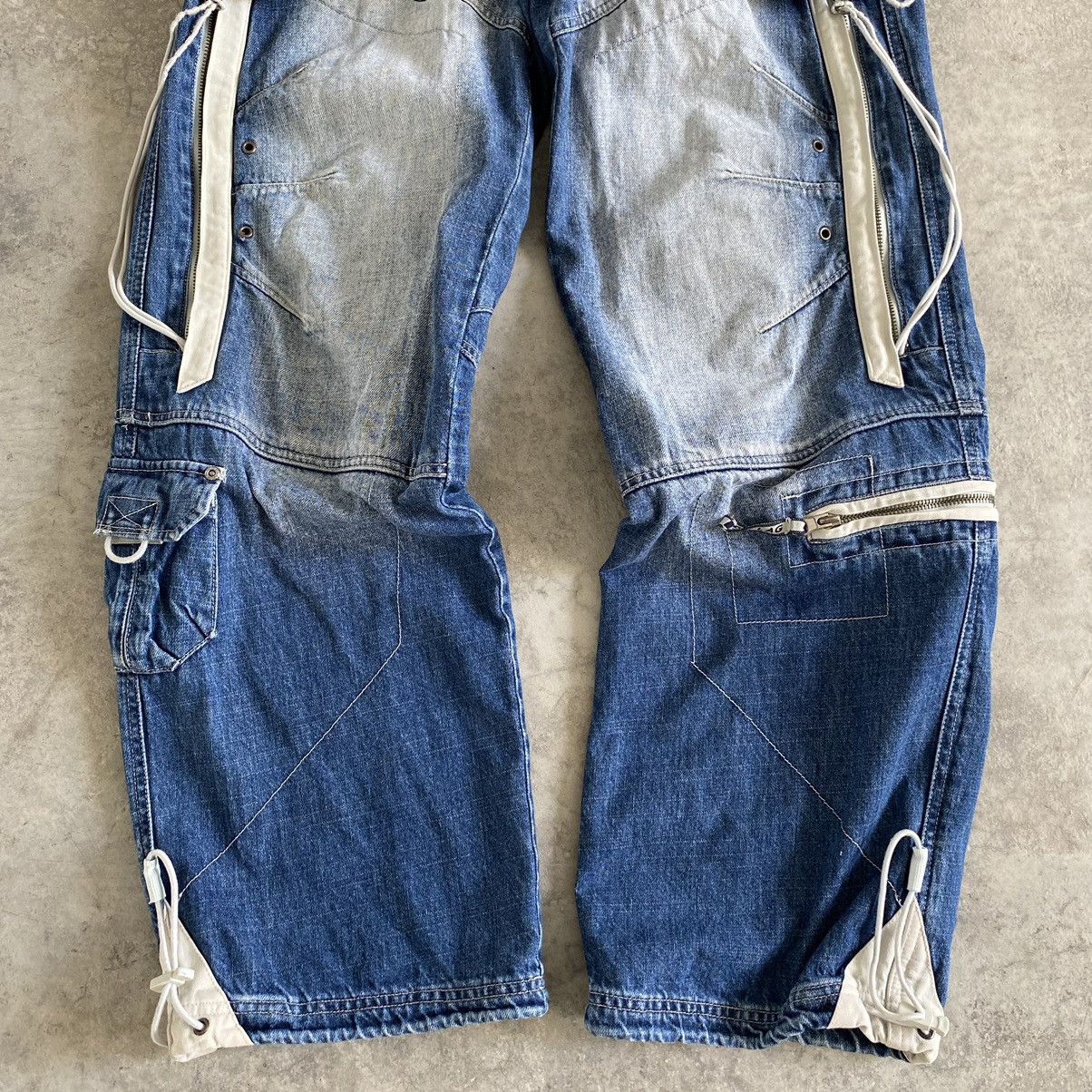 Jet Lag Vintage Jet Lag Washed Blue Baggy Cargo Jeans Size US 30 / EU 46 - 7 Thumbnail