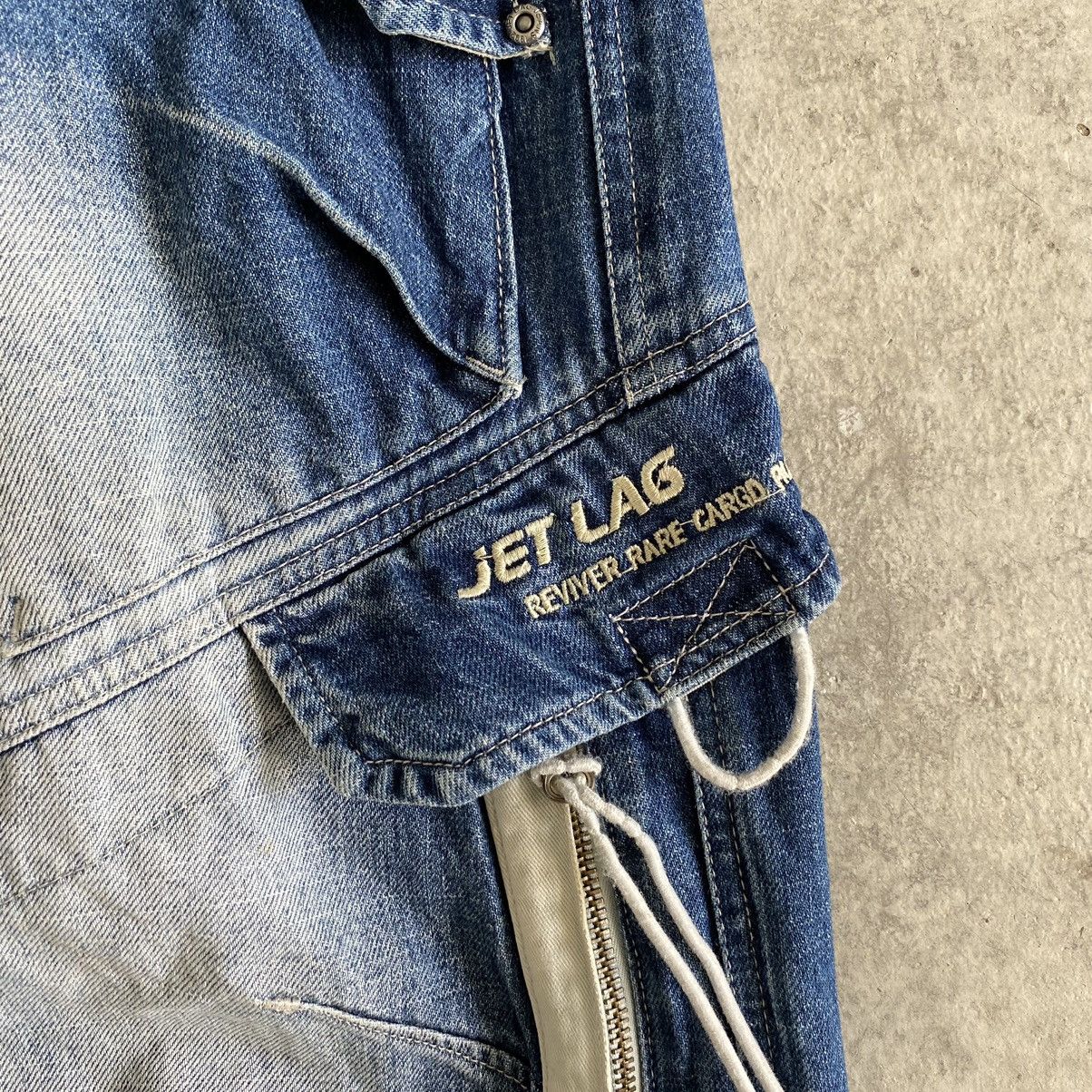 Jet Lag Vintage Jet Lag Washed Blue Baggy Cargo Jeans Size US 30 / EU 46 - 12 Thumbnail