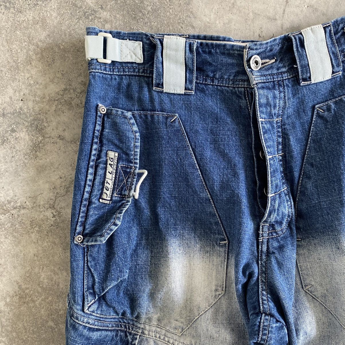 Jet Lag Vintage Jet Lag Washed Blue Baggy Cargo Jeans Size US 30 / EU 46 - 9 Thumbnail