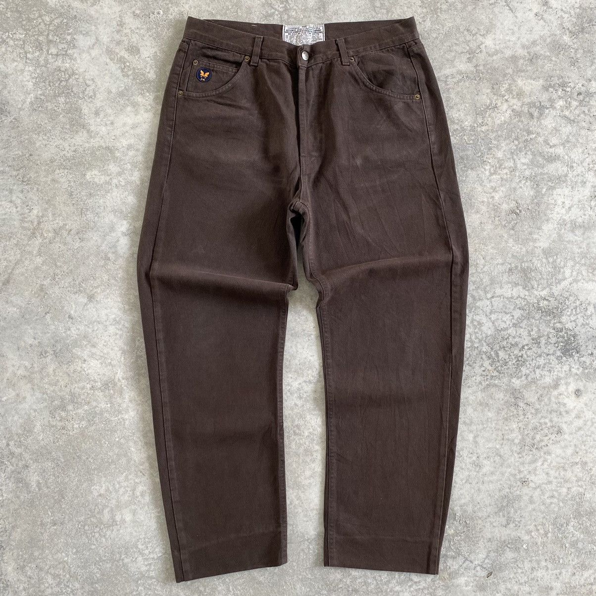 Avirex Vintage Avirex Brown Wide Baggy Denim Jeans Size US 35 - 1 Thumbnail