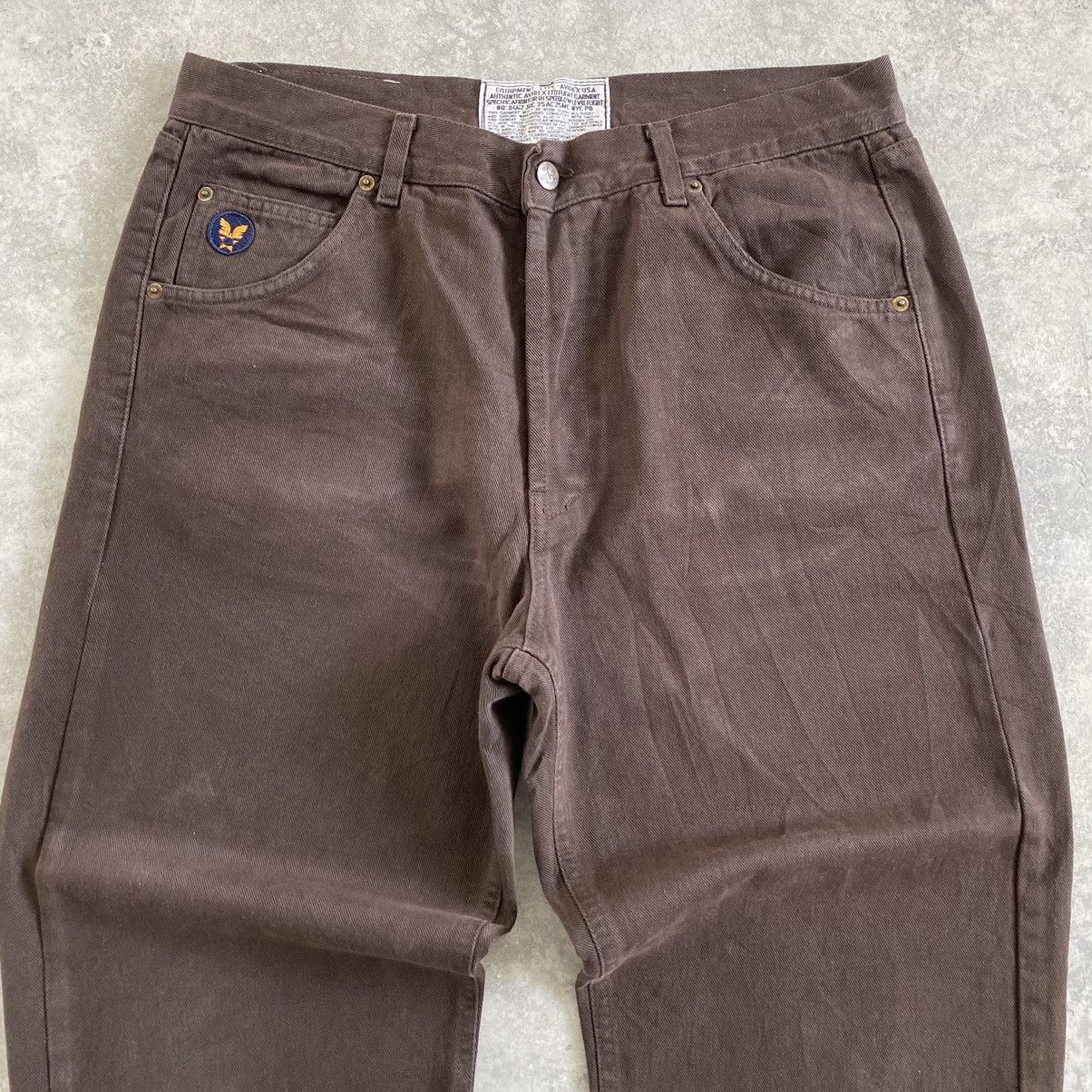 Avirex Vintage Avirex Brown Wide Baggy Denim Jeans Size US 35 - 5 Thumbnail