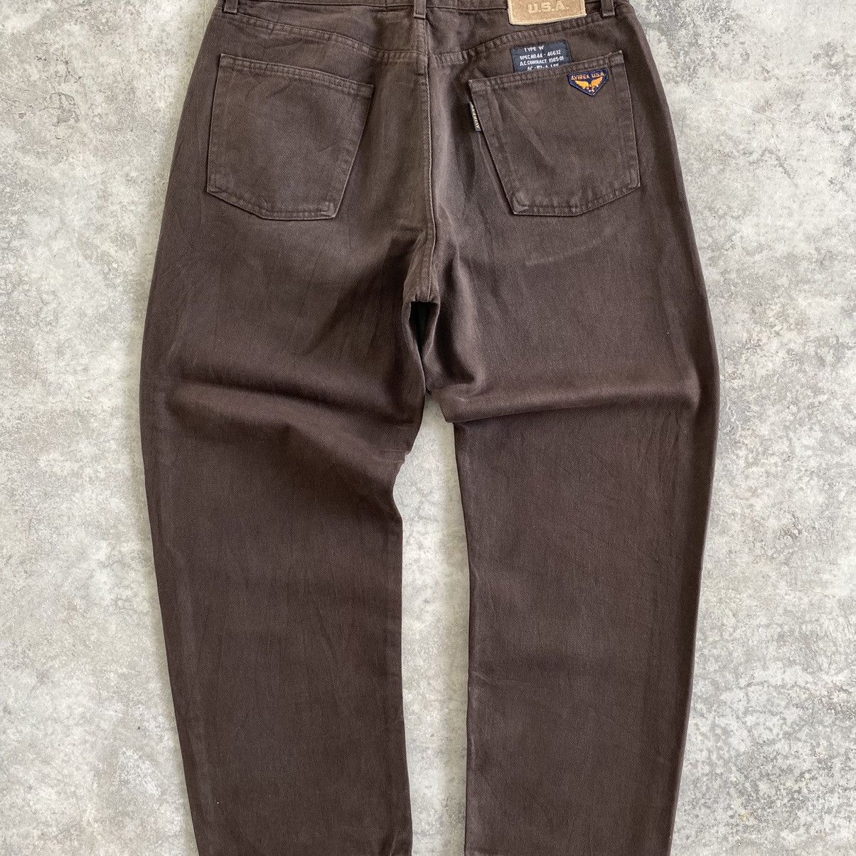 Avirex Vintage Avirex Brown Wide Baggy Denim Jeans Size US 35 - 14 Thumbnail