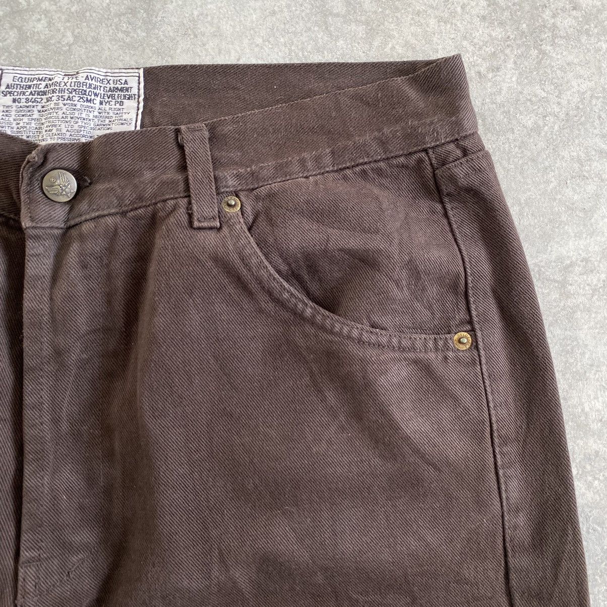 Avirex Vintage Avirex Brown Wide Baggy Denim Jeans Size US 35 - 8 Thumbnail