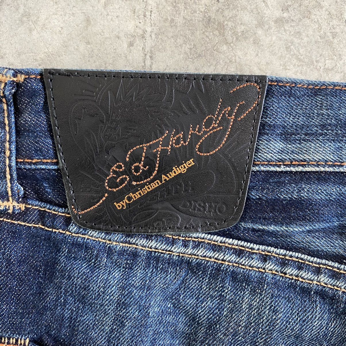 Ed Hardy Ed Hardy by Cristian Audigier Embroidery Baggy Denim Jeans Size US 34 / EU 50 - 22 Thumbnail