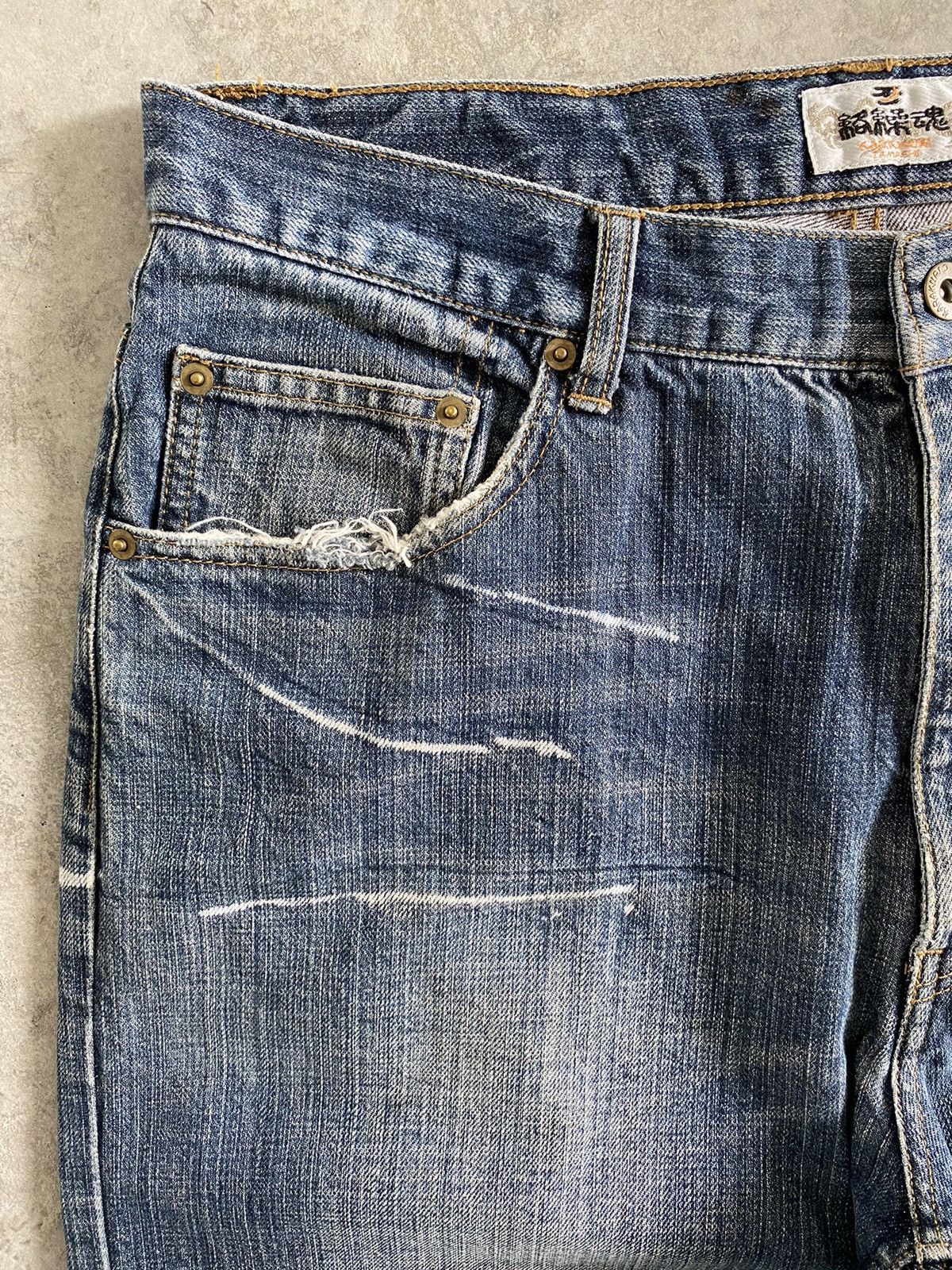 Karakuri Tamashii Karakuri Tamashii Embroidery Sukajan Denim Jeans Size US 34 / EU 50 - 9 Thumbnail