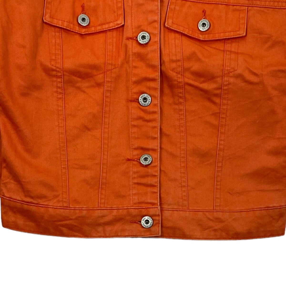 Gap Vintage GAP Pocket Crop Top Orange Jeans Jacket Size US XS / EU 42 / 0 - 3 Thumbnail