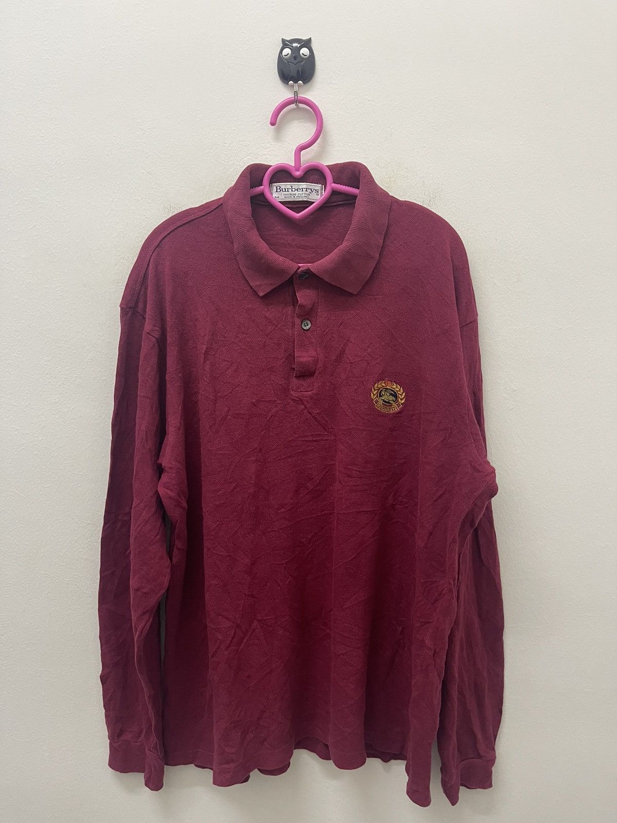 Burberry Rare Vintage BURBERRYS Long Sleeve Polo Size US M / EU 48-50 / 2 - 1 Thumbnail