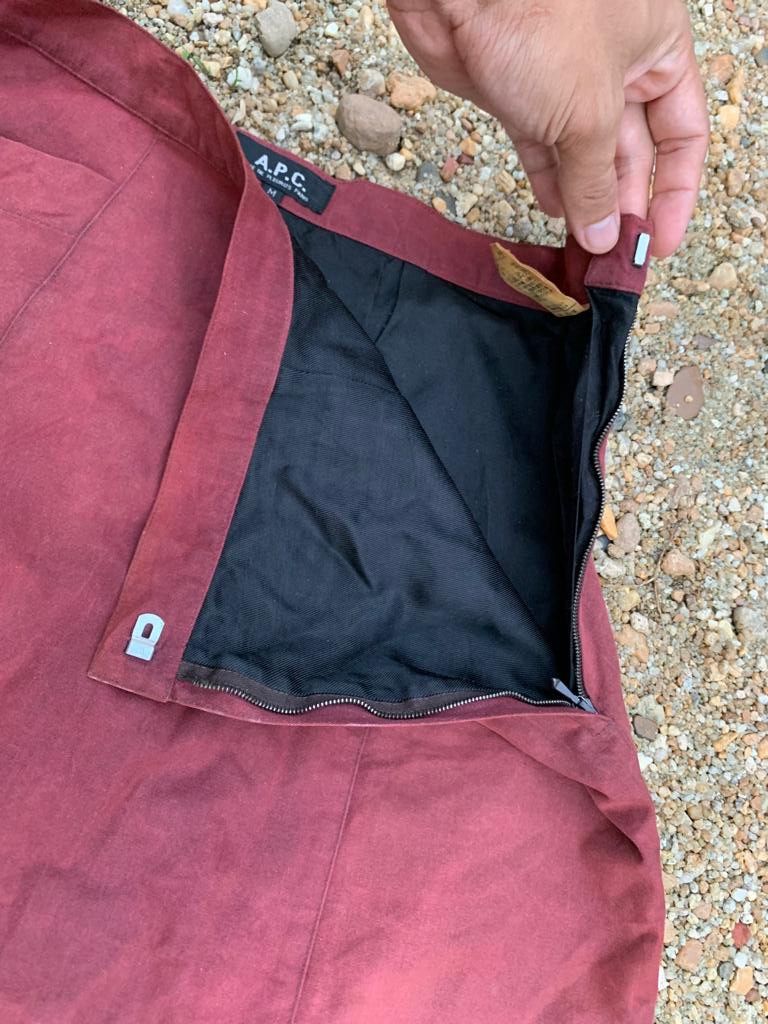 A.P.C. × Vintage A. P. C mini Skirt faded maroon Size 29" - 4 Thumbnail