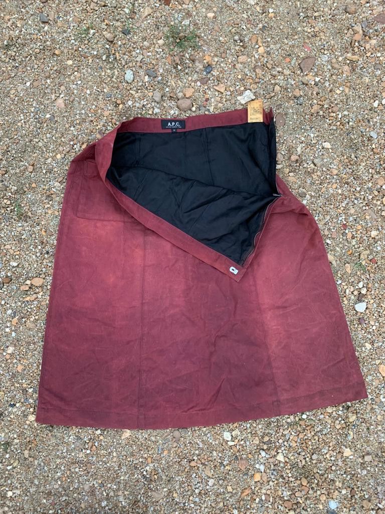 A.P.C. × Vintage A. P. C mini Skirt faded maroon Size 29" - 2 Thumbnail