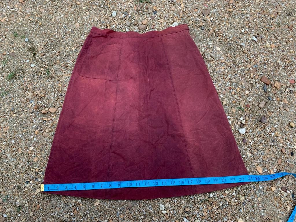 A.P.C. × Vintage A. P. C mini Skirt faded maroon Size 29" - 11 Thumbnail