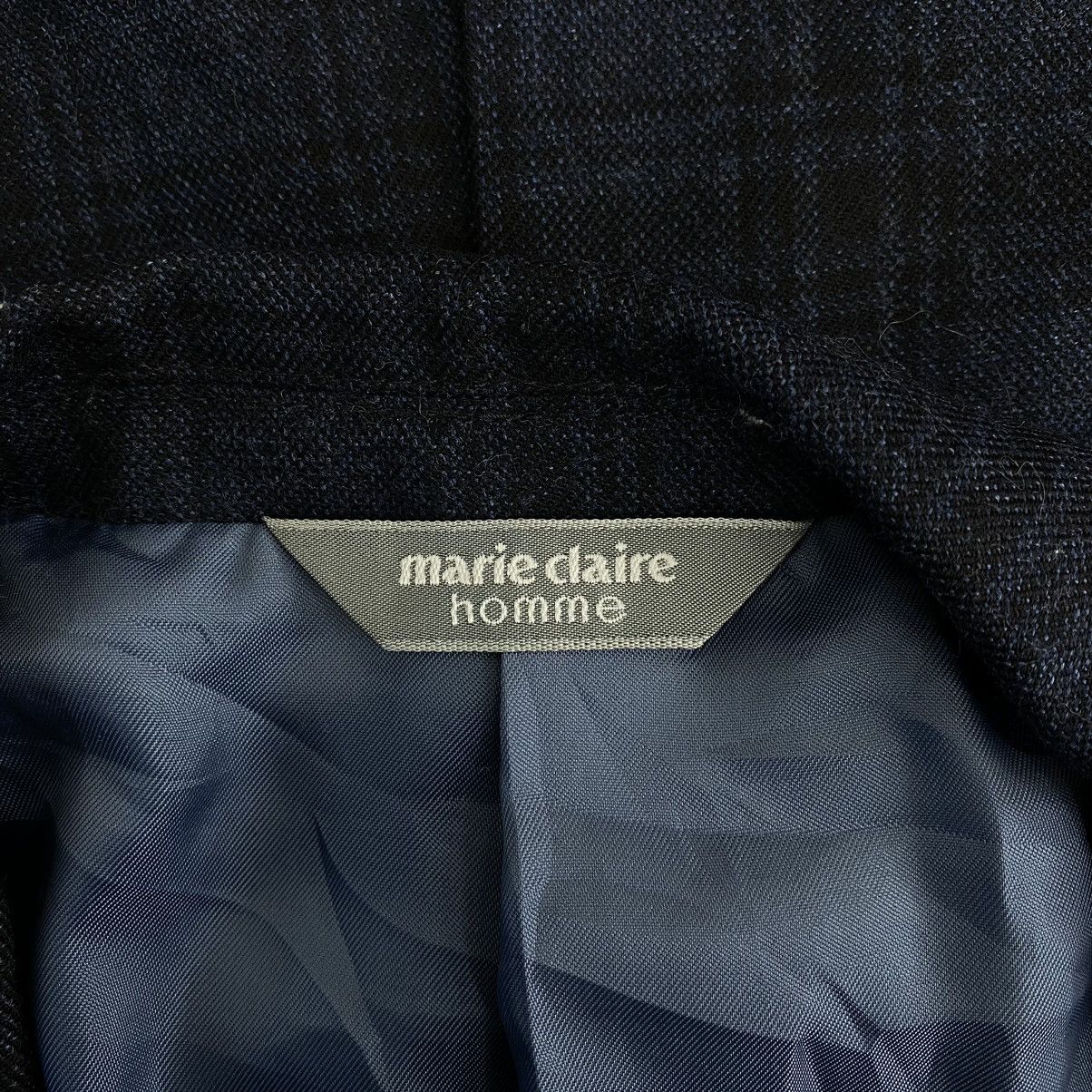 Vintage Vintage MARIE CLAIRE HOMME Check Tartan Navy Blazer Jacket Size US M / EU 48-50 / 2 - 5 Thumbnail