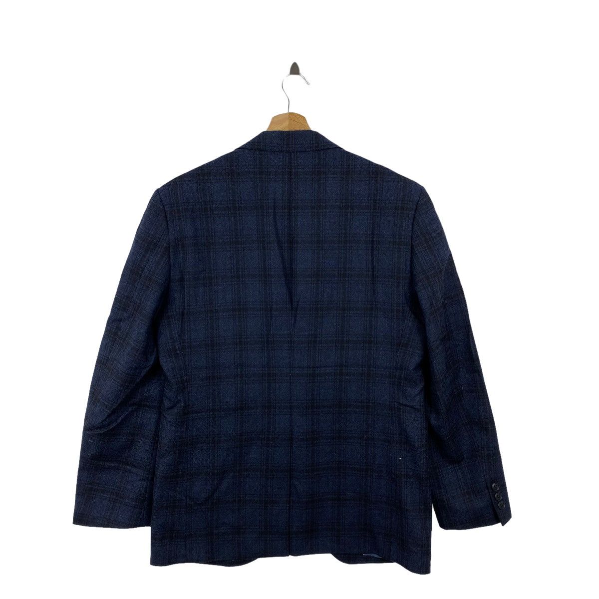Vintage Vintage MARIE CLAIRE HOMME Check Tartan Navy Blazer Jacket Size US M / EU 48-50 / 2 - 8 Thumbnail