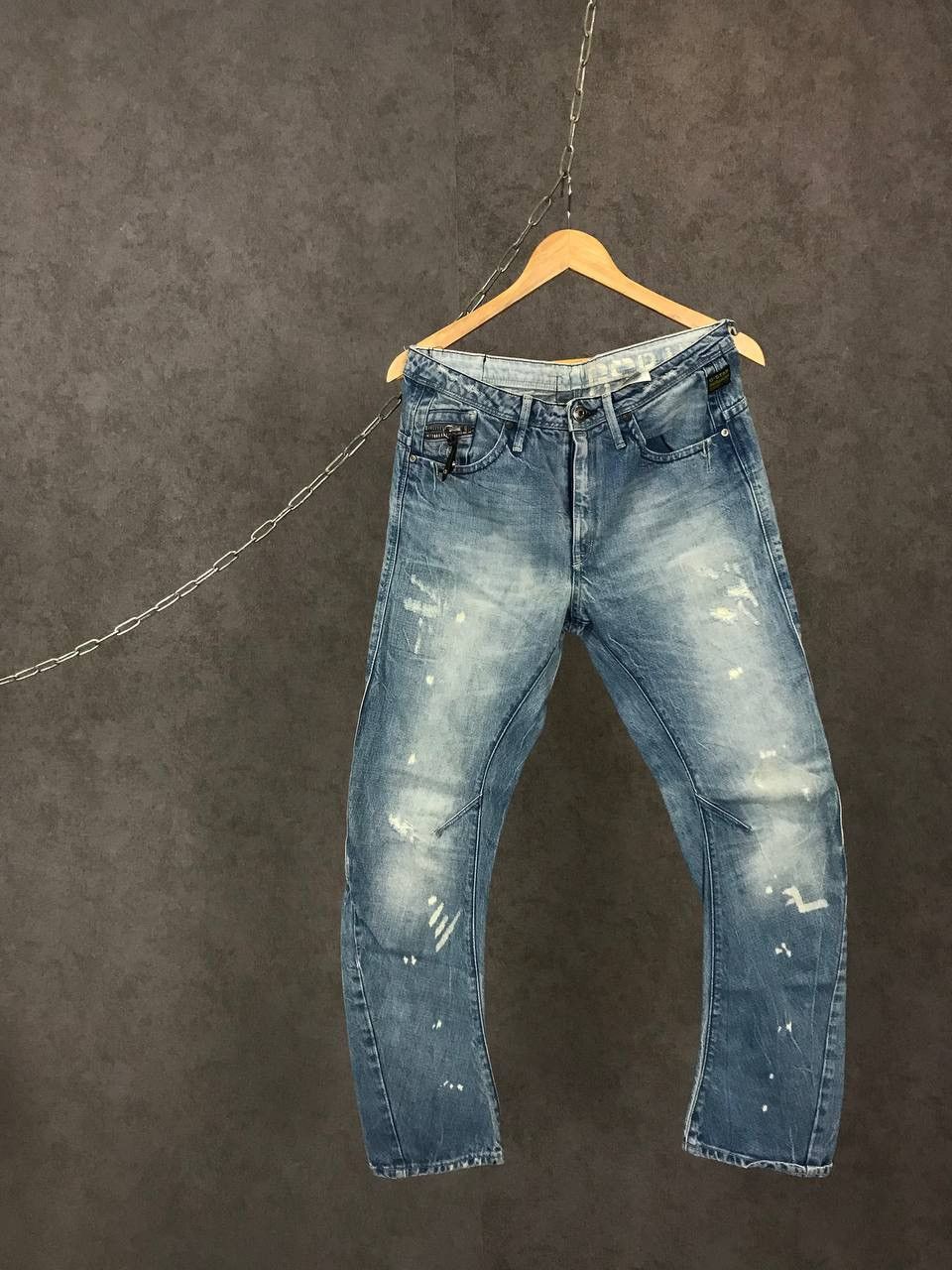 G Star Raw distressed denim jeans