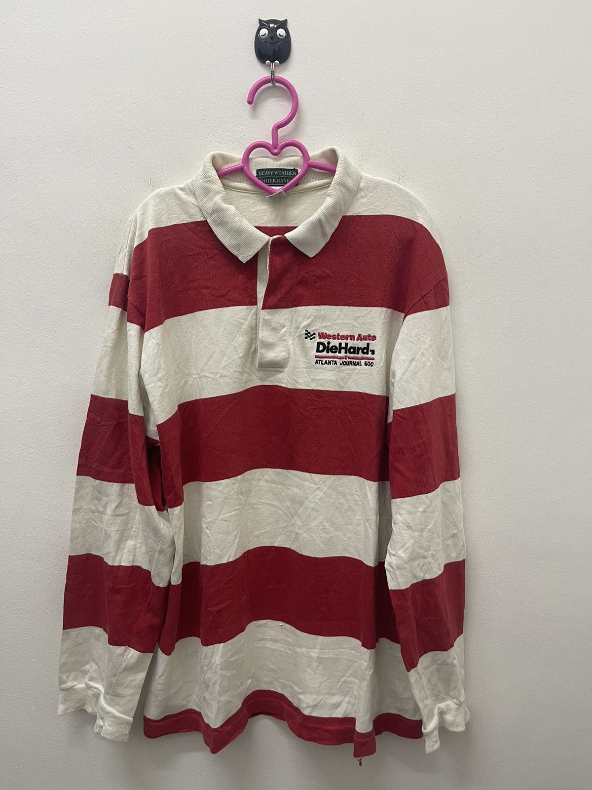 image of Made In USA x Racing Vintage Western Auto Die Hard’S Atlanta Journal 600 in Red/White (Size Large)