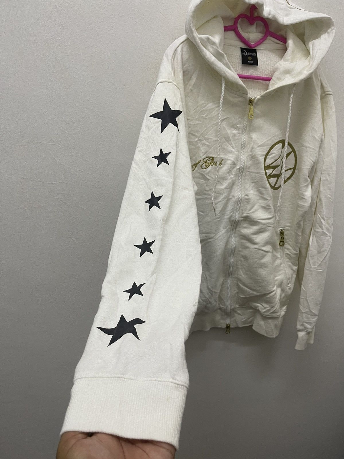 Japanese Brand Rare Vintage 24 KARATS Spell Out Big Logo Hoodie Size US M / EU 48-50 / 2 - 4 Thumbnail