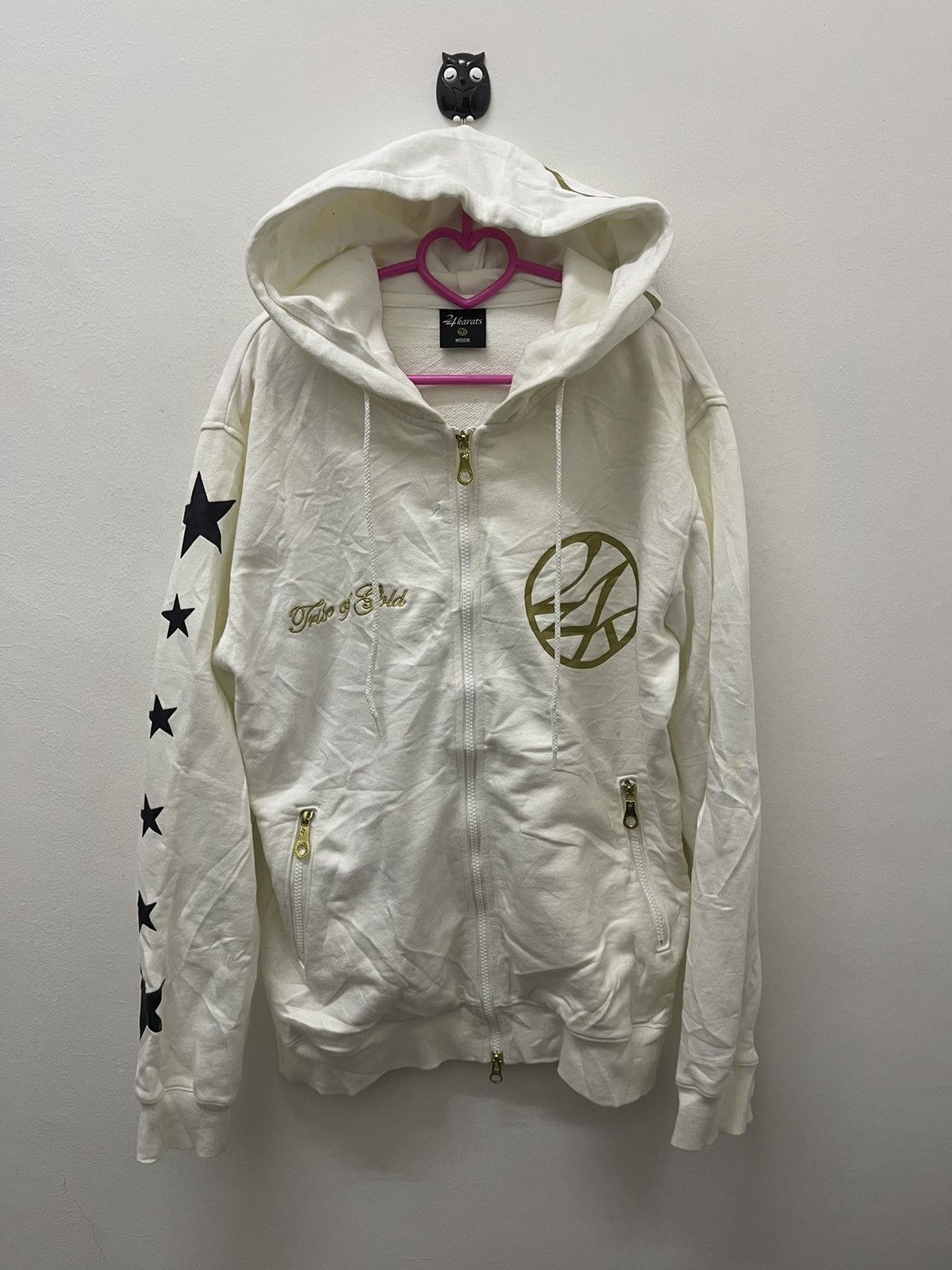 Japanese Brand Rare Vintage 24 KARATS Spell Out Big Logo Hoodie Size US M / EU 48-50 / 2 - 3 Thumbnail
