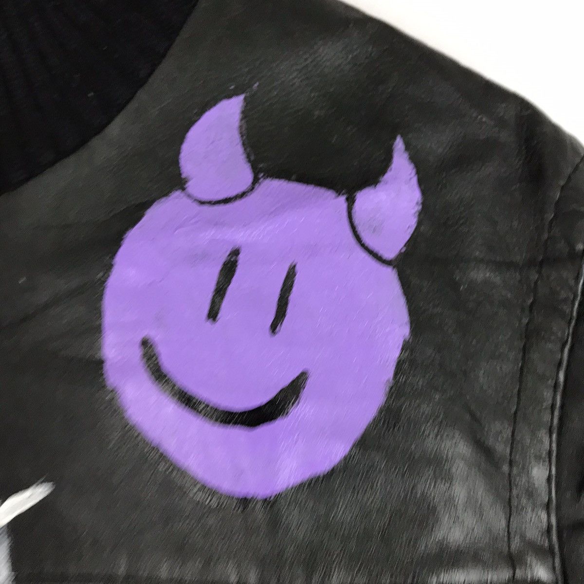Vintage 🔥BINEFAR LEATHER KNIT ART CUSTOM SPIDER DEVIL JACKET Size US M / EU 48-50 / 2 - 6 Thumbnail