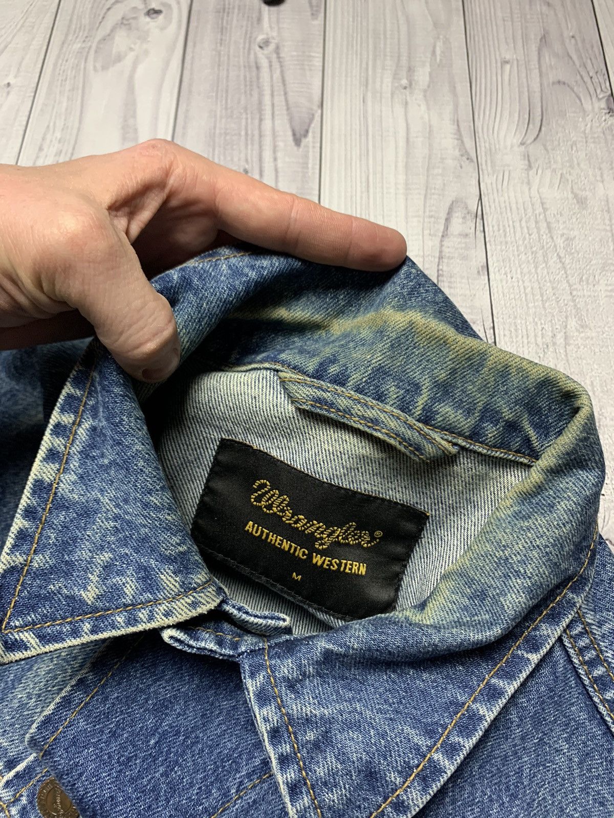 Rap Tees × Vintage × Wrangler Vintage Denim jacket 2Pac TuPac Wrangler Custom Rare Size M Size US M / EU 48-50 / 2 - 4 Thumbnail