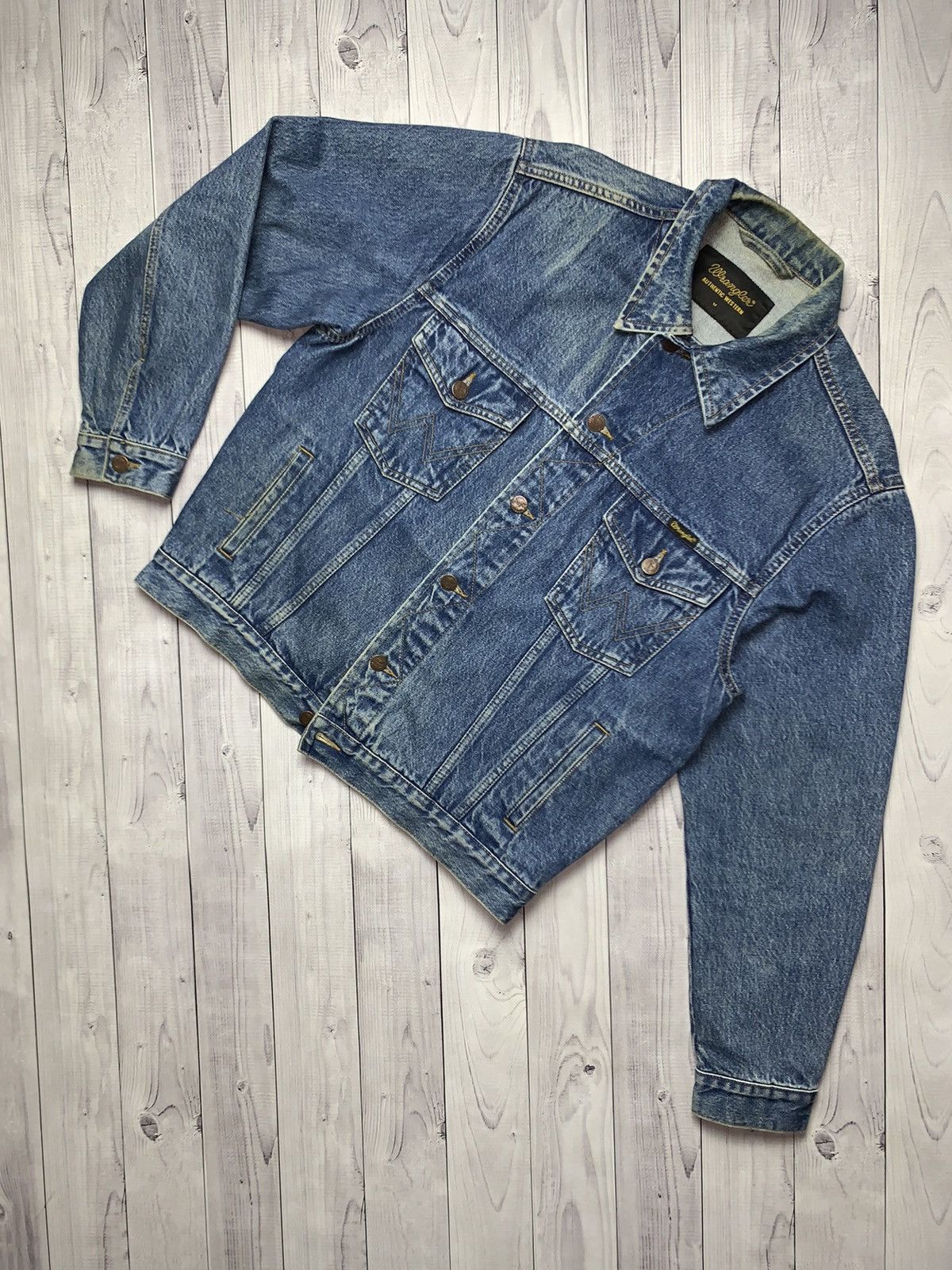 Rap Tees × Vintage × Wrangler Vintage Denim jacket 2Pac TuPac Wrangler Custom Rare Size M Size US M / EU 48-50 / 2 - 2 Thumbnail
