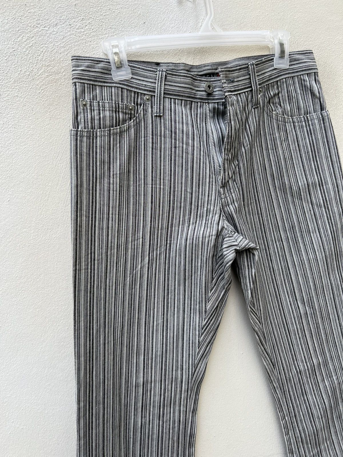 Morgan Homme Vintage Morgan Homme Japan Striped Flare Jeans Size US 30 / EU 46 - 5 Thumbnail