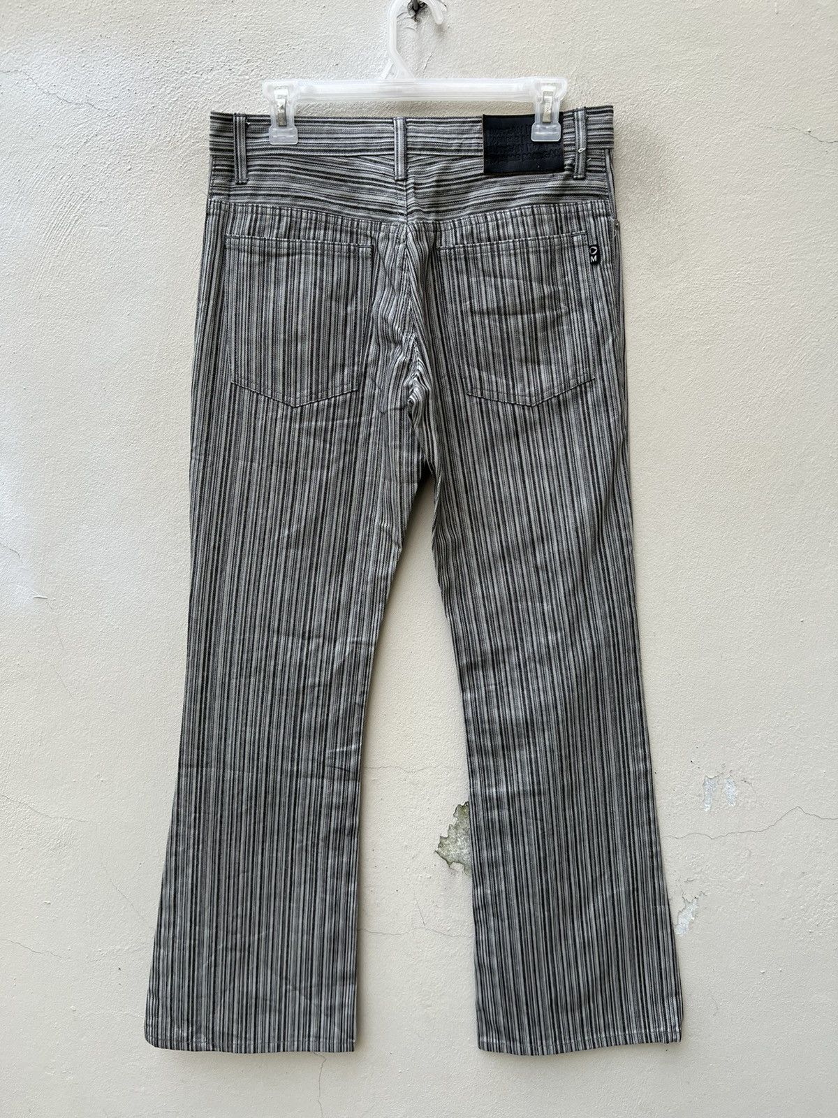 Morgan Homme Vintage Morgan Homme Japan Striped Flare Jeans Size US 30 / EU 46 - 11 Thumbnail