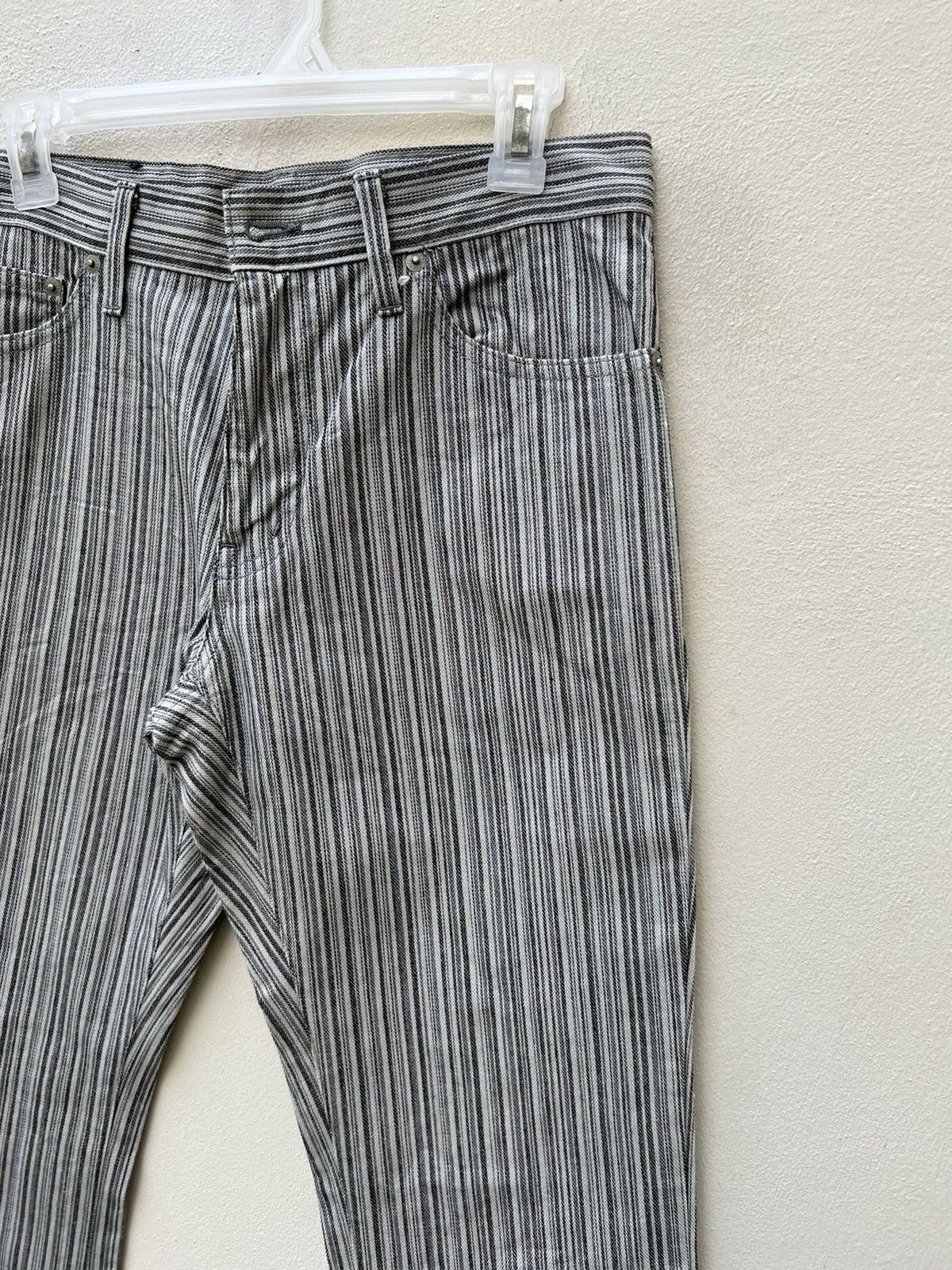 Morgan Homme Vintage Morgan Homme Japan Striped Flare Jeans Size US 30 / EU 46 - 8 Thumbnail