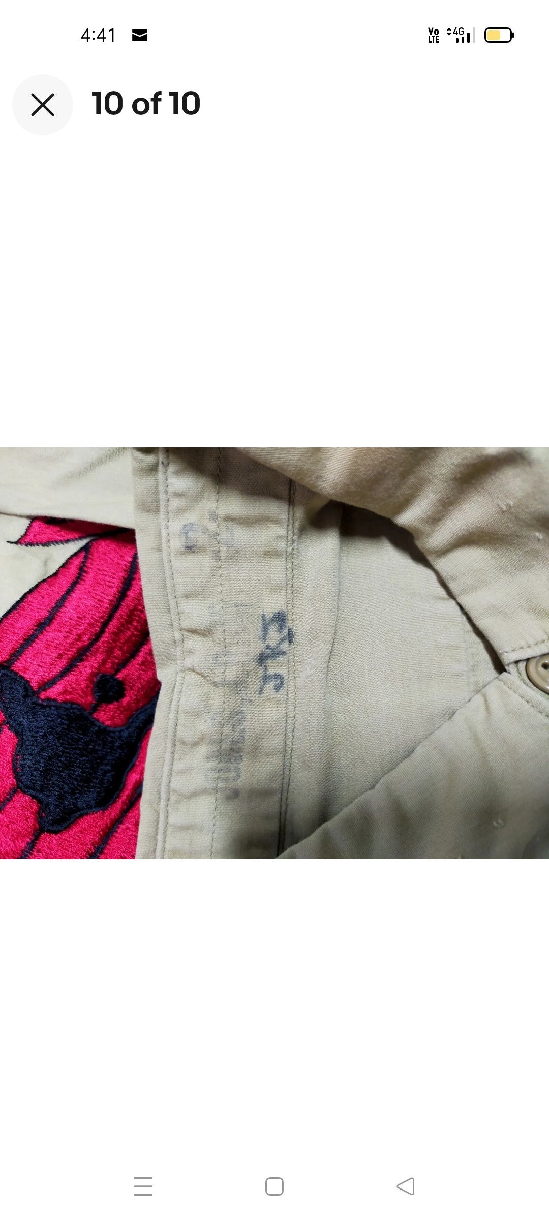The Marine Embroidered Crop- Chalk