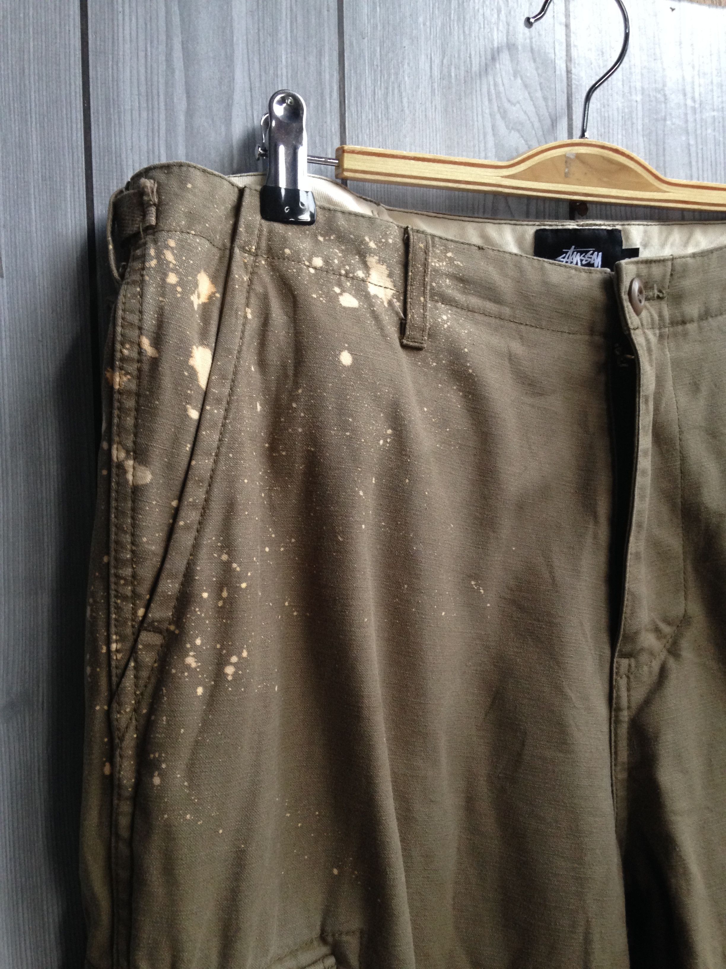 Stussy Stussy Bleach Sun Faded Cargo Olive Pant Size US 34 / EU 50 - 4 Thumbnail