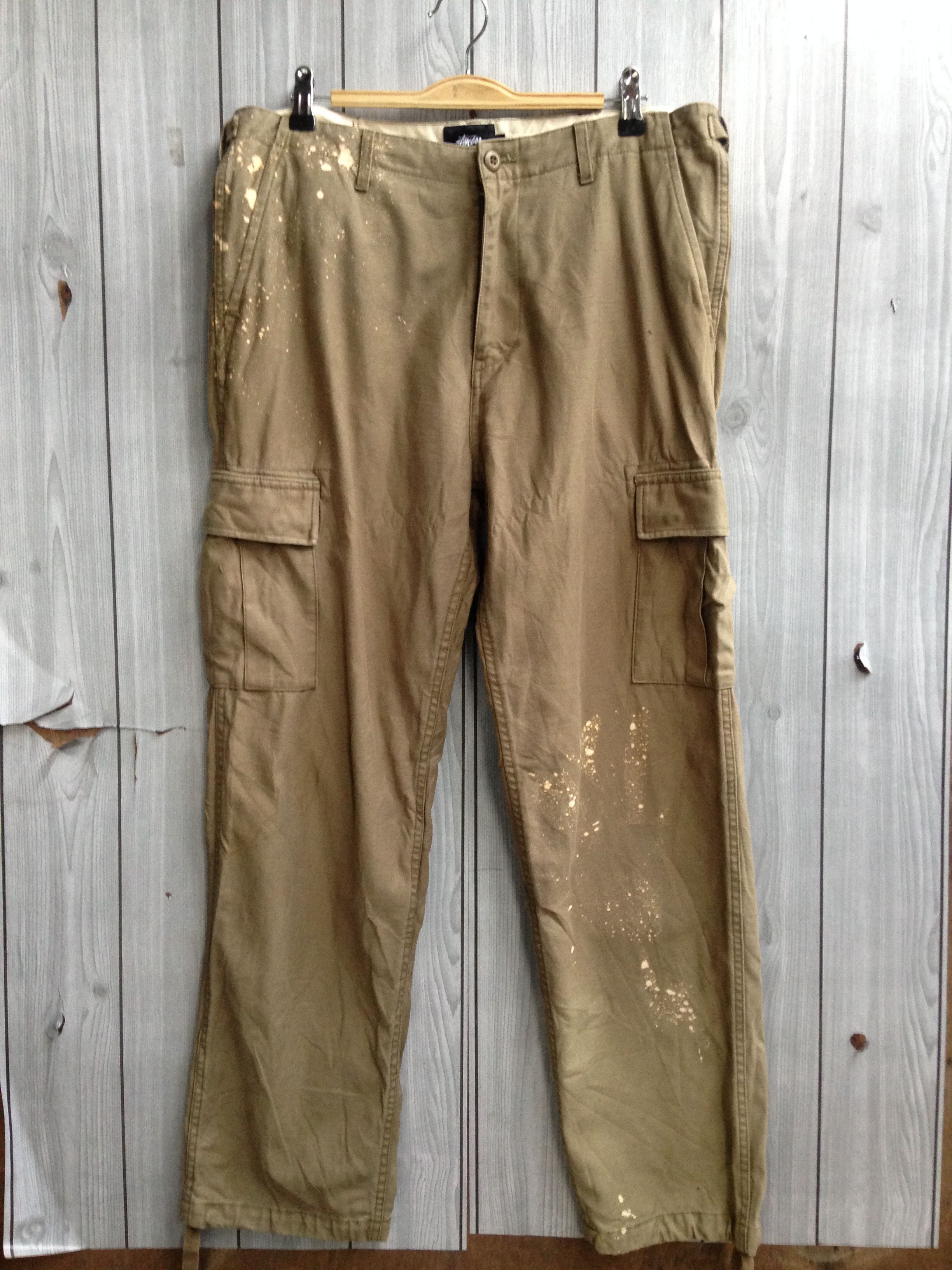 Stussy Stussy Bleach Sun Faded Cargo Olive Pant Size US 34 / EU 50 - 9 Thumbnail
