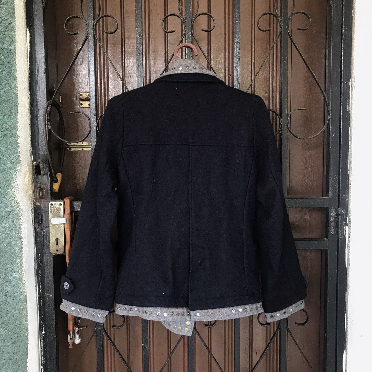 Japanese Brand Rare Design Double Layer Collar Ungrid Jacket Coat Size S / US 4 / IT 40 - 2 Thumbnail
