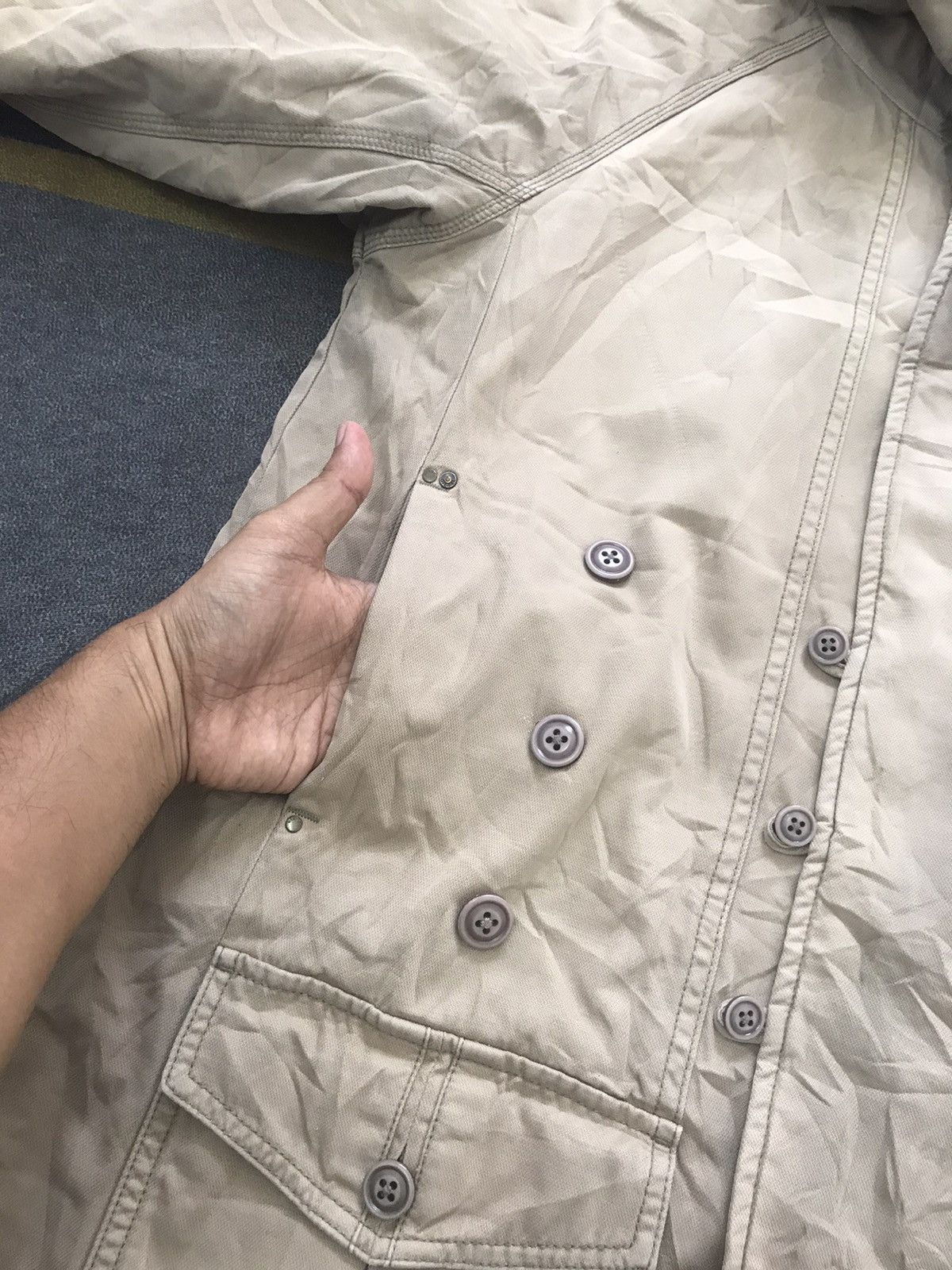 Diesel Vtg Sunfaded Diesel Jacket Hooded Rare Design Size US XS / EU 42 / 0 - 5 Thumbnail