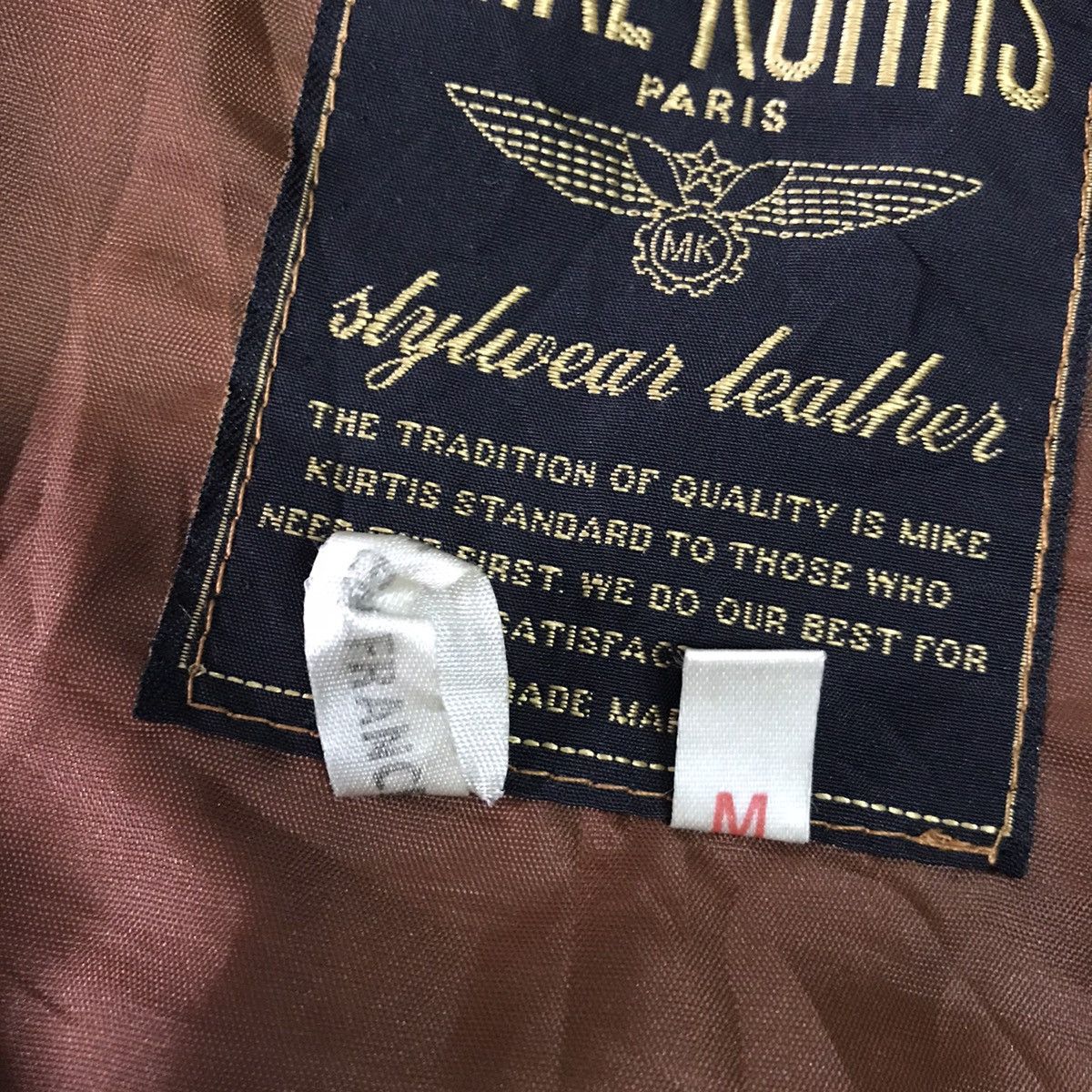 Leather Vtg Sun Faded Mark Kurtis Cow Leather Jacket Size US M / EU 48-50 / 2 - 20 Thumbnail
