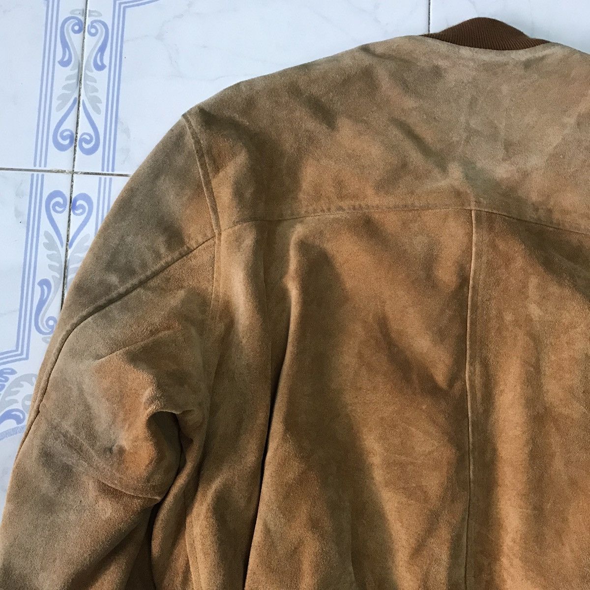 Leather Vtg Sun Faded Mark Kurtis Cow Leather Jacket Size US M / EU 48-50 / 2 - 10 Thumbnail