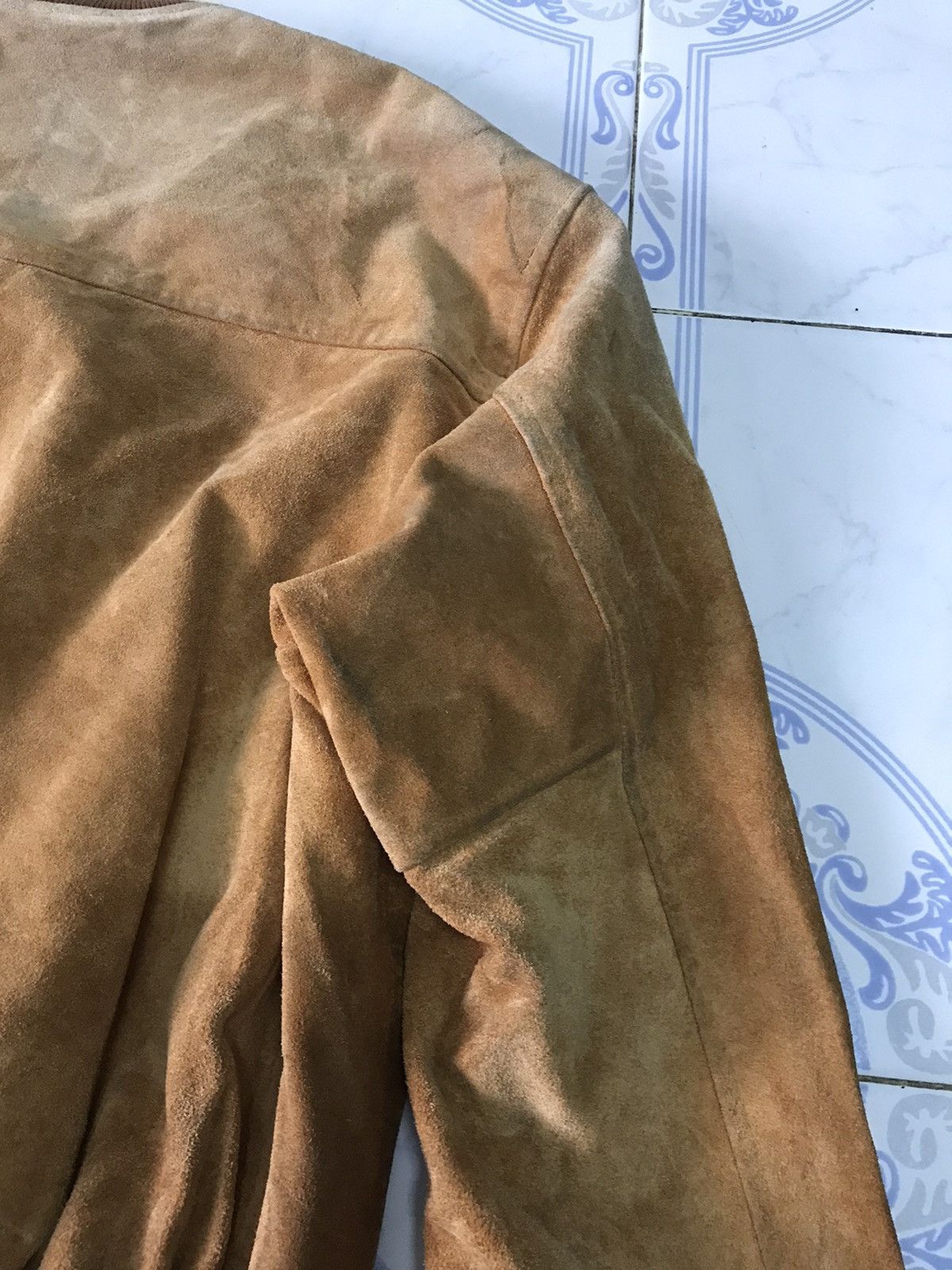 Leather Vtg Sun Faded Mark Kurtis Cow Leather Jacket Size US M / EU 48-50 / 2 - 12 Thumbnail