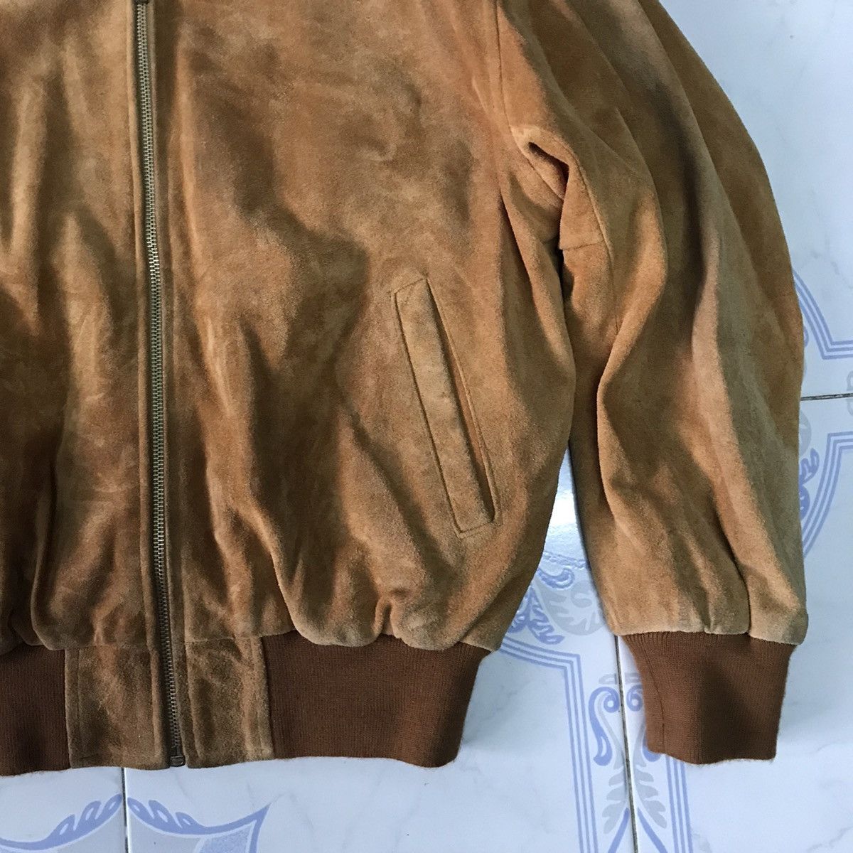 Leather Vtg Sun Faded Mark Kurtis Cow Leather Jacket Size US M / EU 48-50 / 2 - 4 Thumbnail
